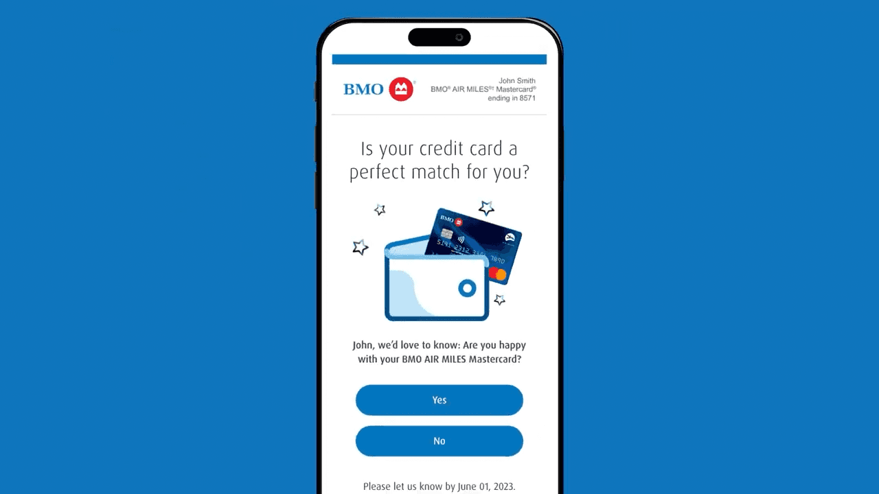BMO Perfect Match CRM campaign case study animation explaining personalized credit card marketing strategy