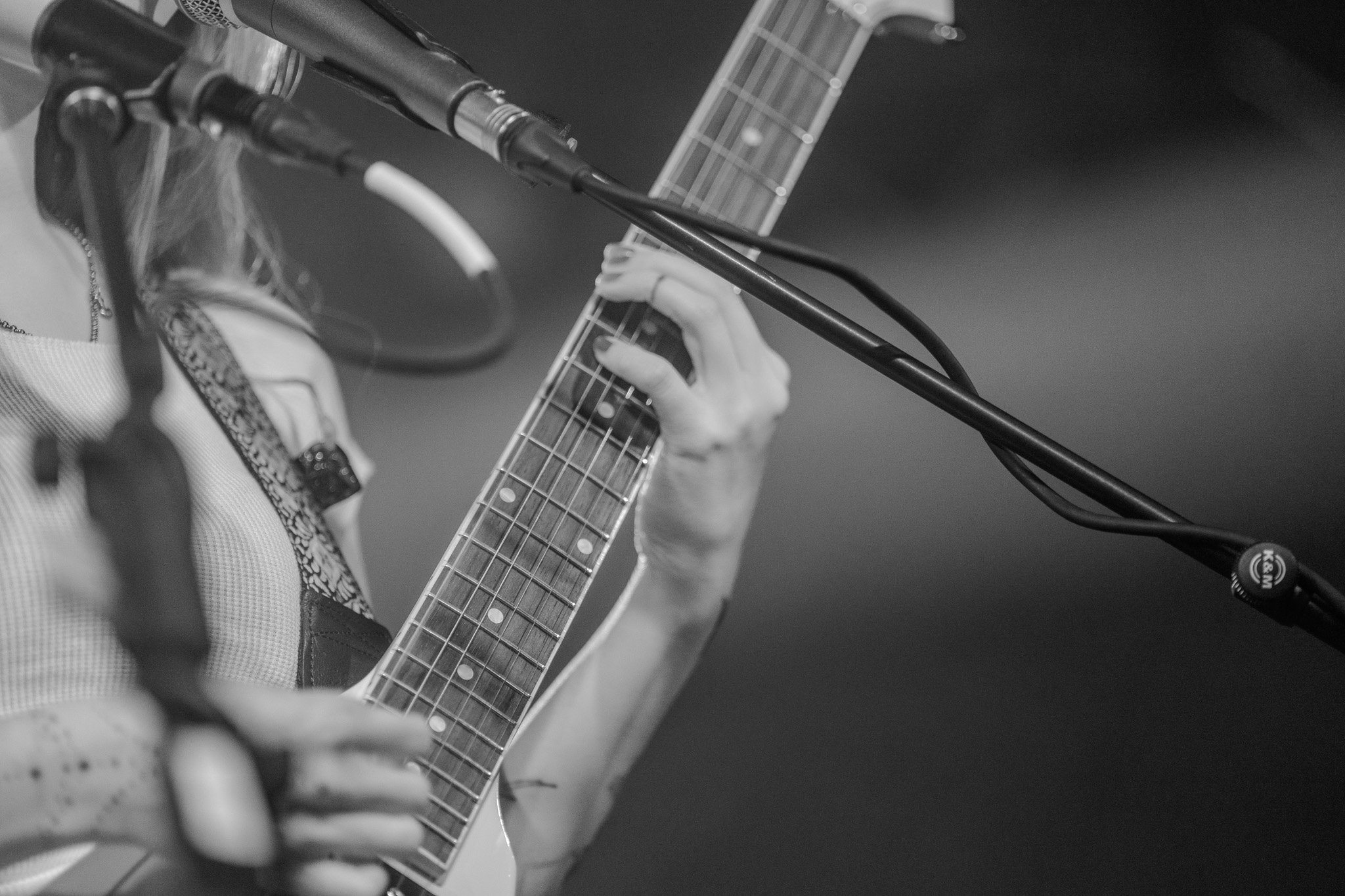 erin Baek performing with The Volunteers at Deluxe Basement in Indianapolis