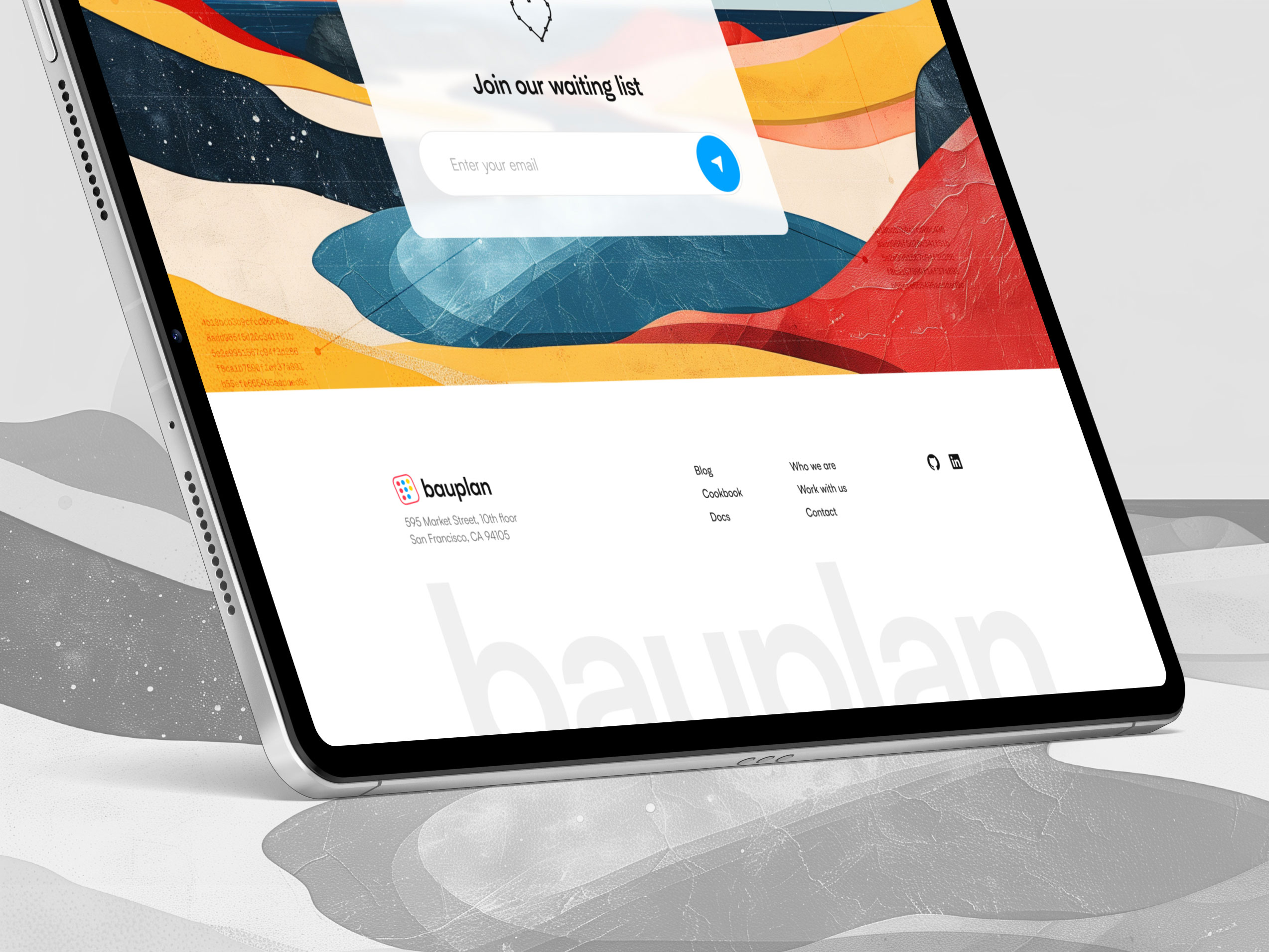 bauplan homepage footer