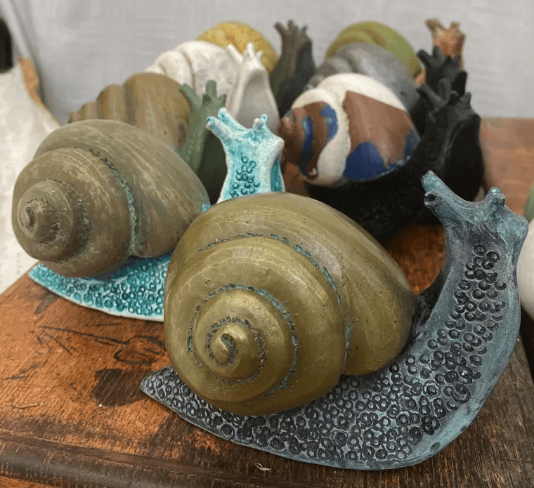 mixed group of snails