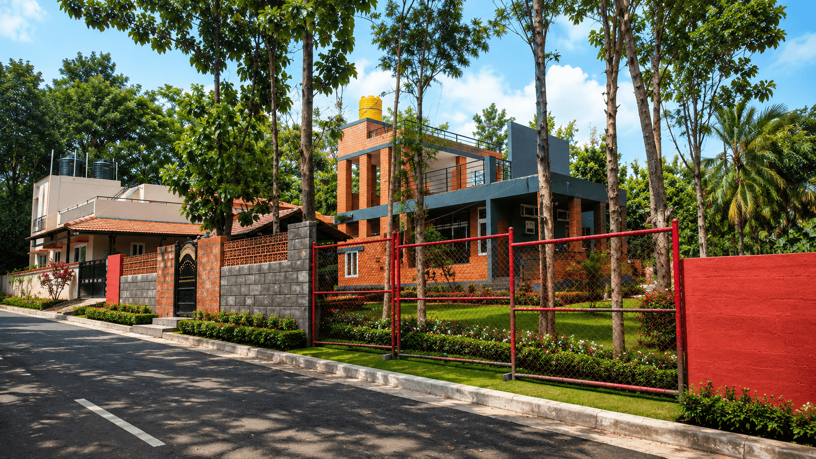 modern house with big windows