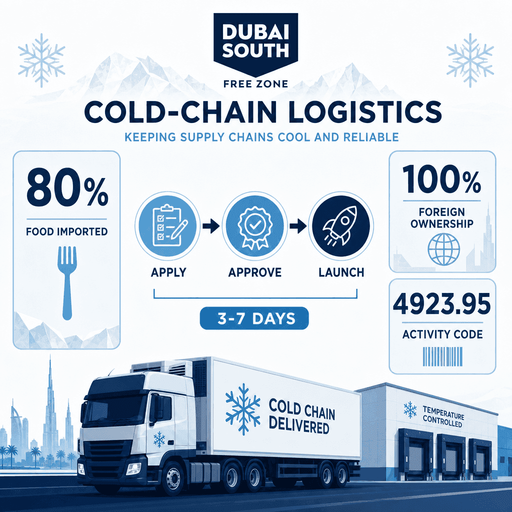 Infographic: Transport by Refrigerator Trucks Business License in Dubai