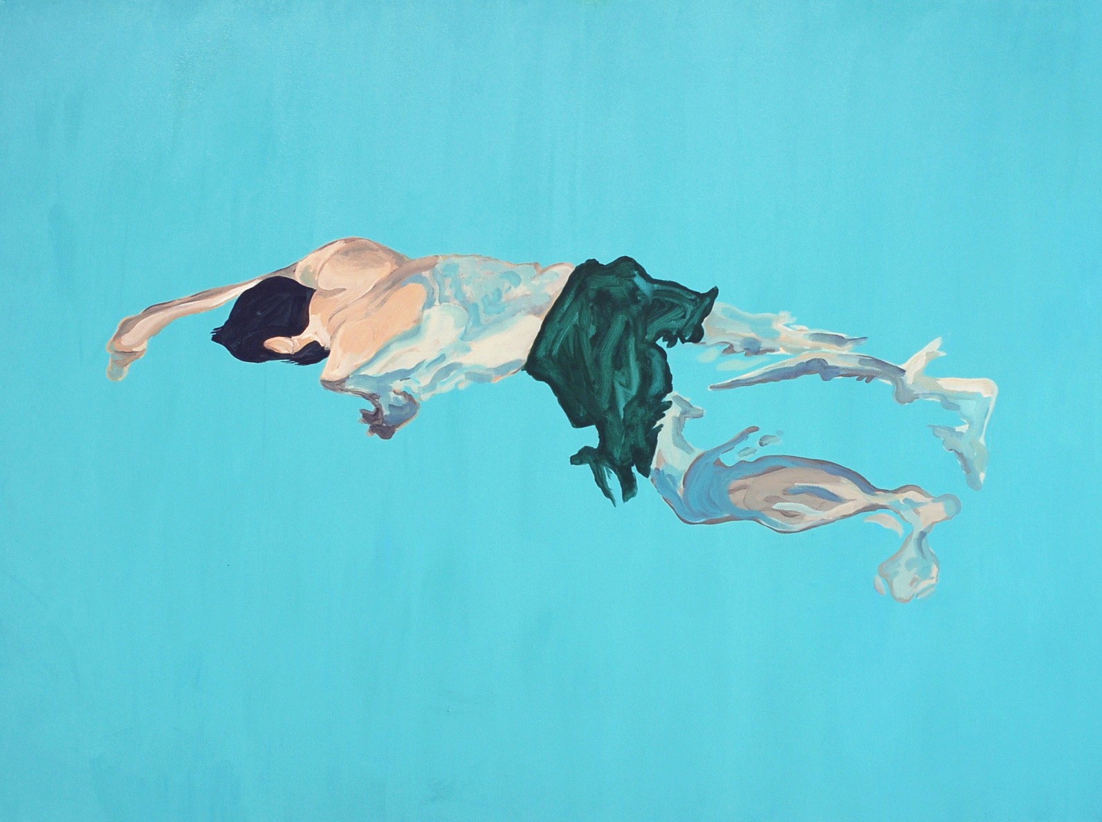 Flottant n°6, Acrylique sur toile, 130 x 97 cm, 2021