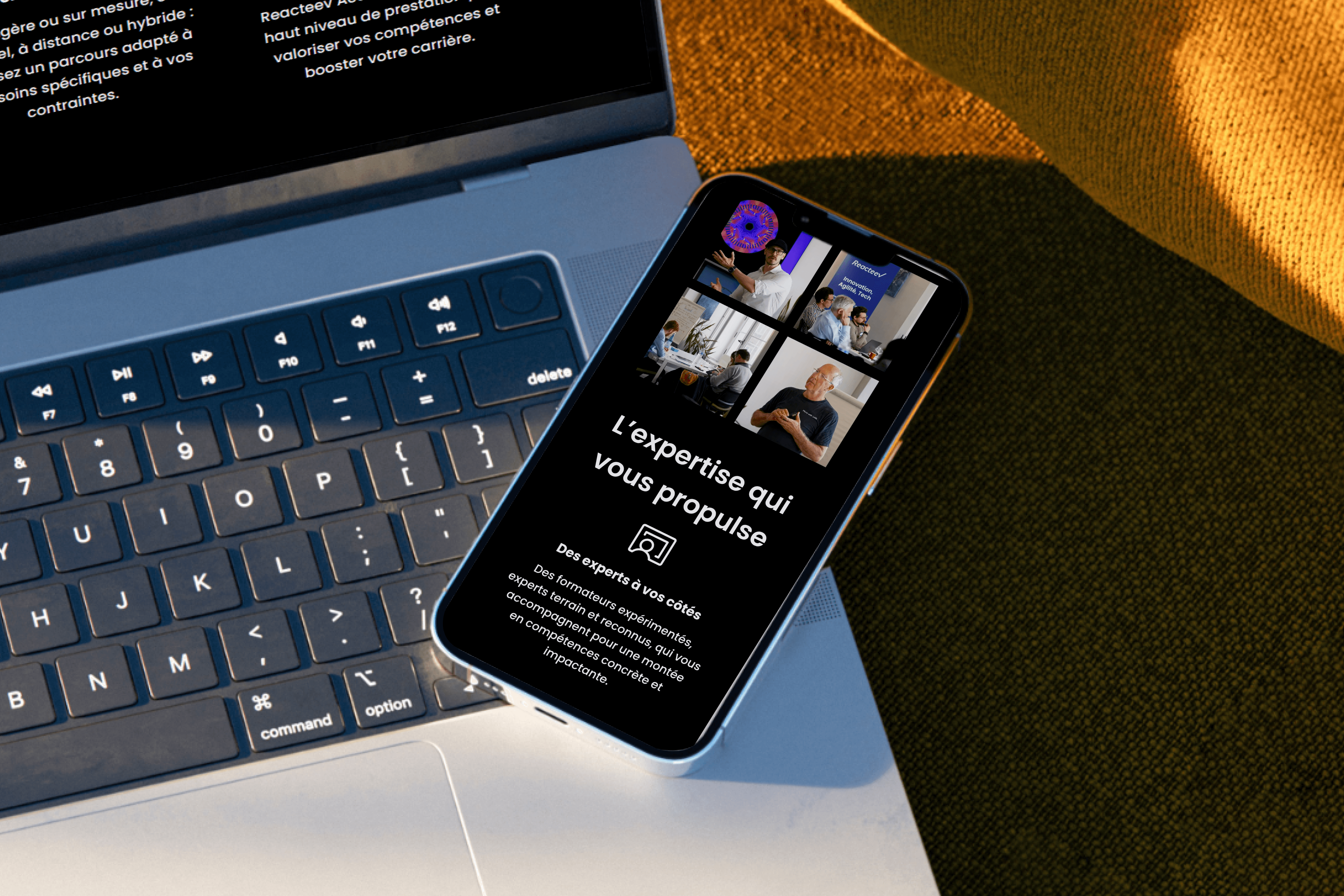 Reacteev Academy sur mobile. L'expertise qui vous propulse.