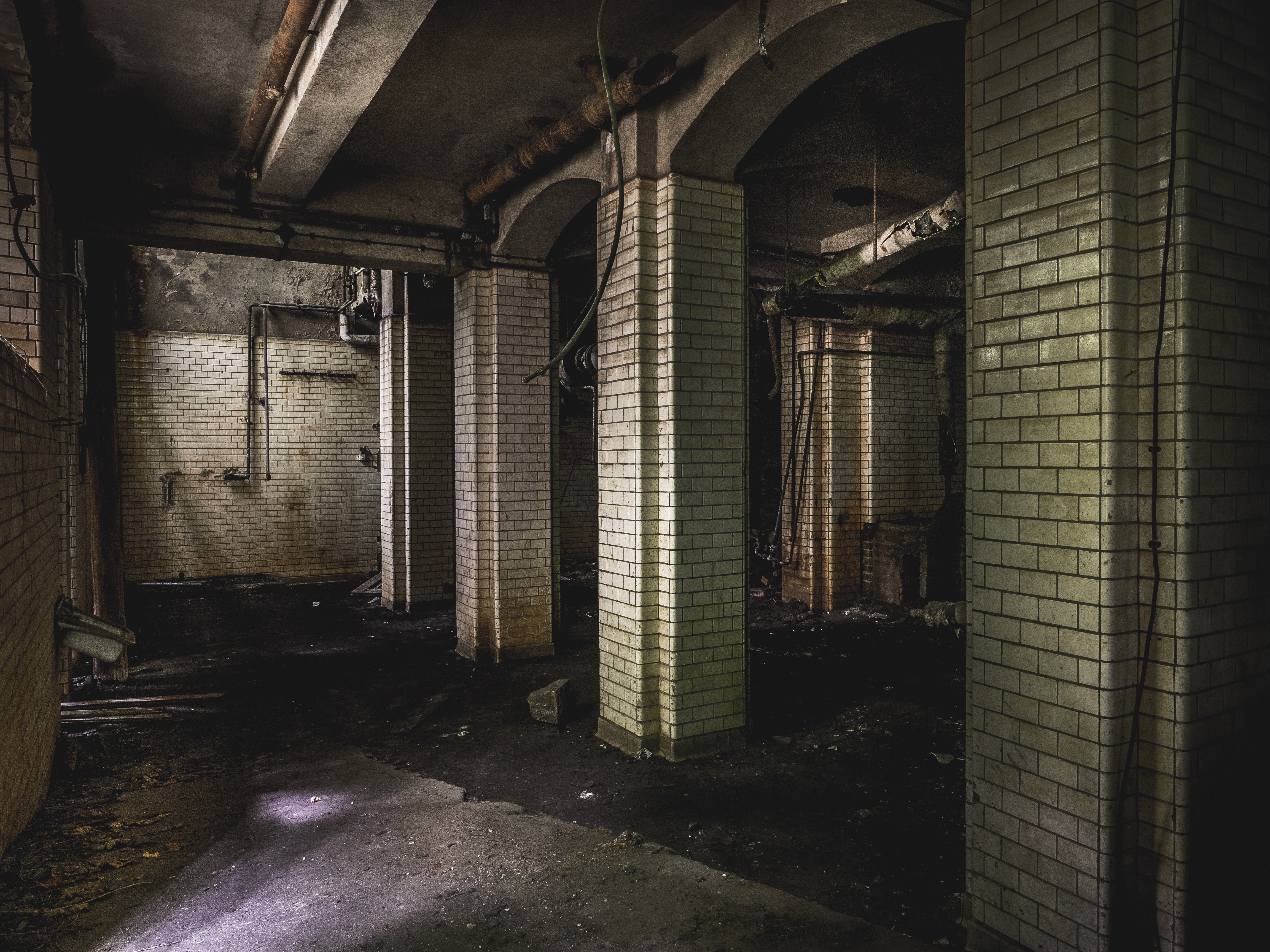 Dark abandoned interior