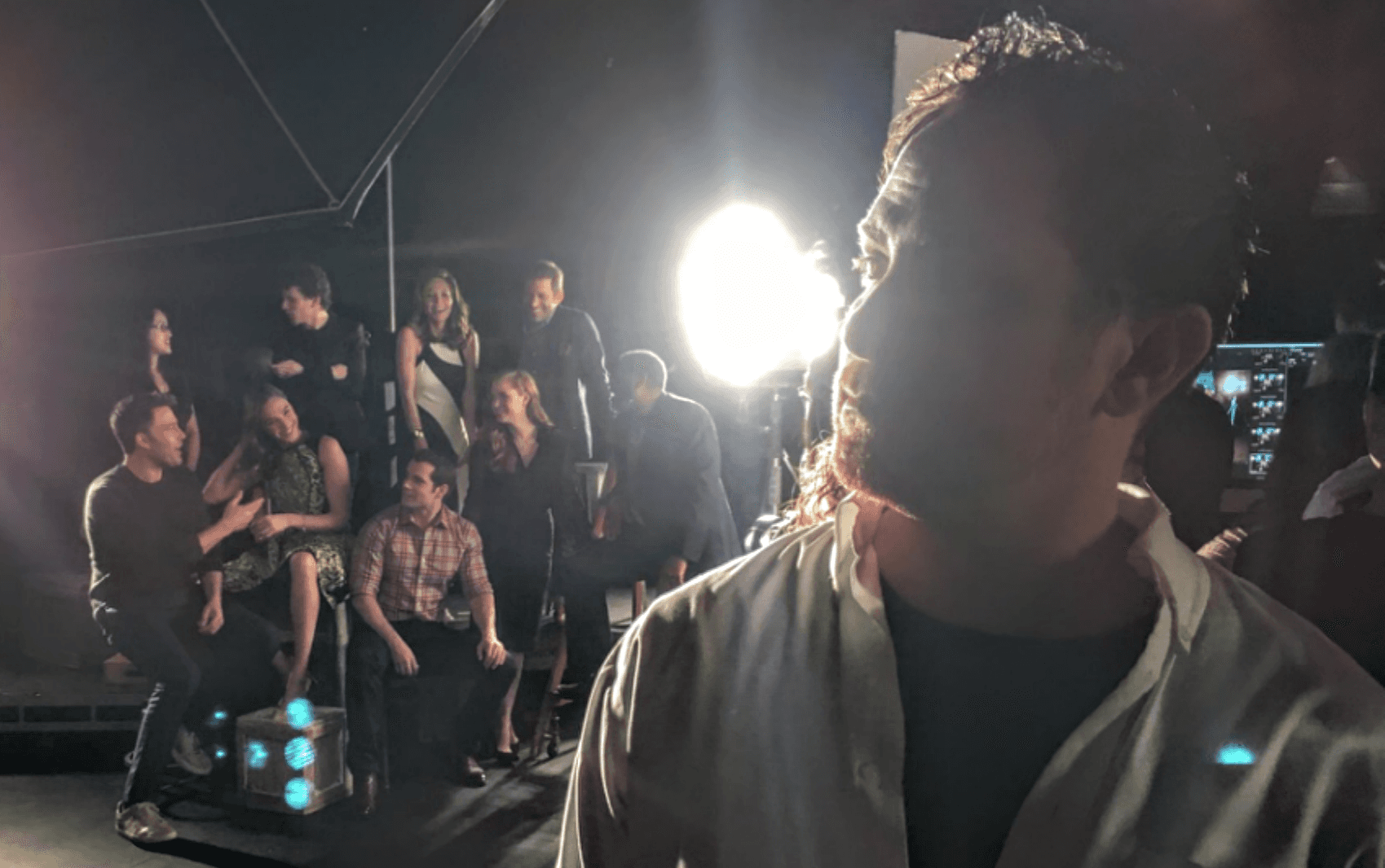 Behind the scenes on set