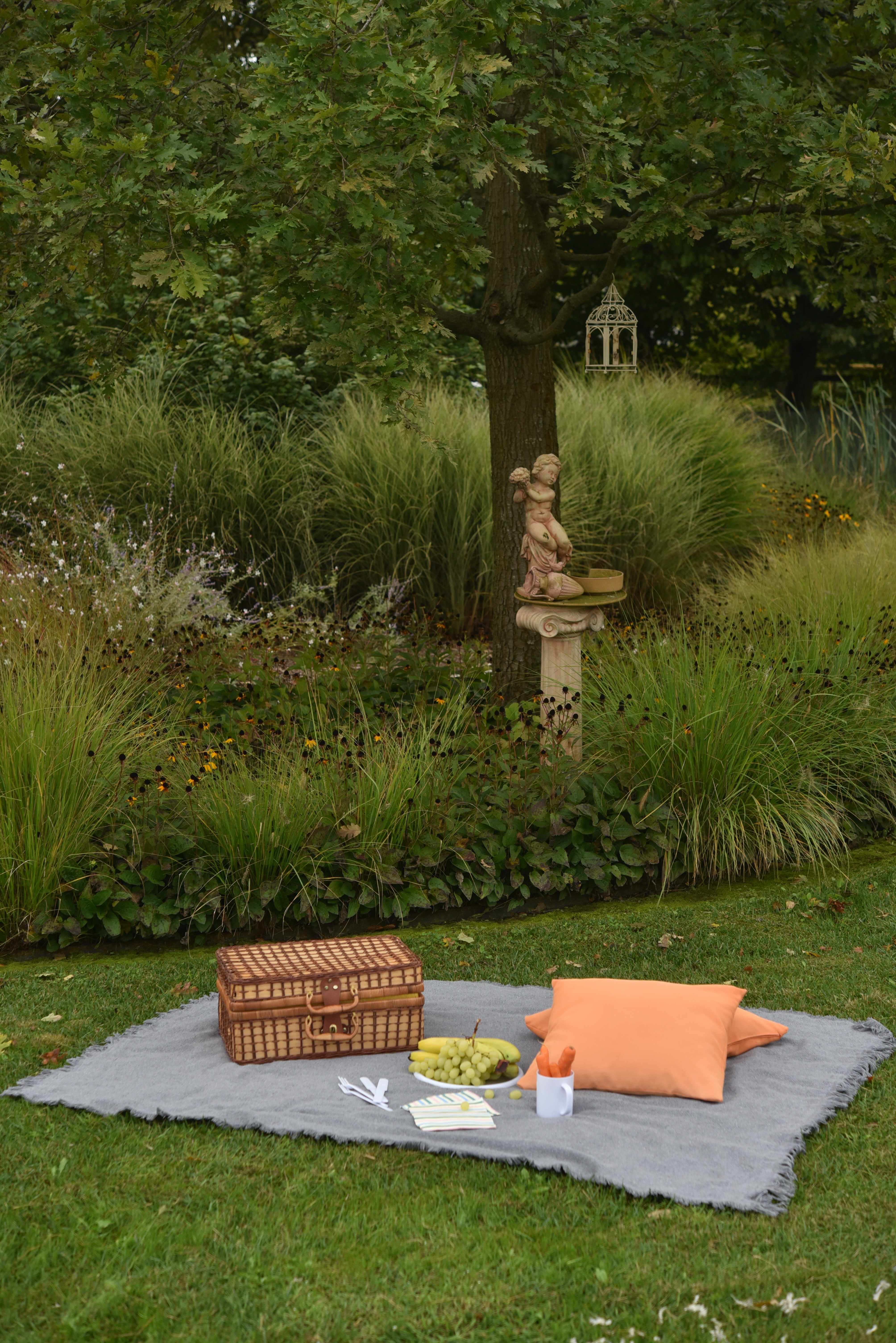 immagine di un pic-nic allestito nel giardino di Domus Natura