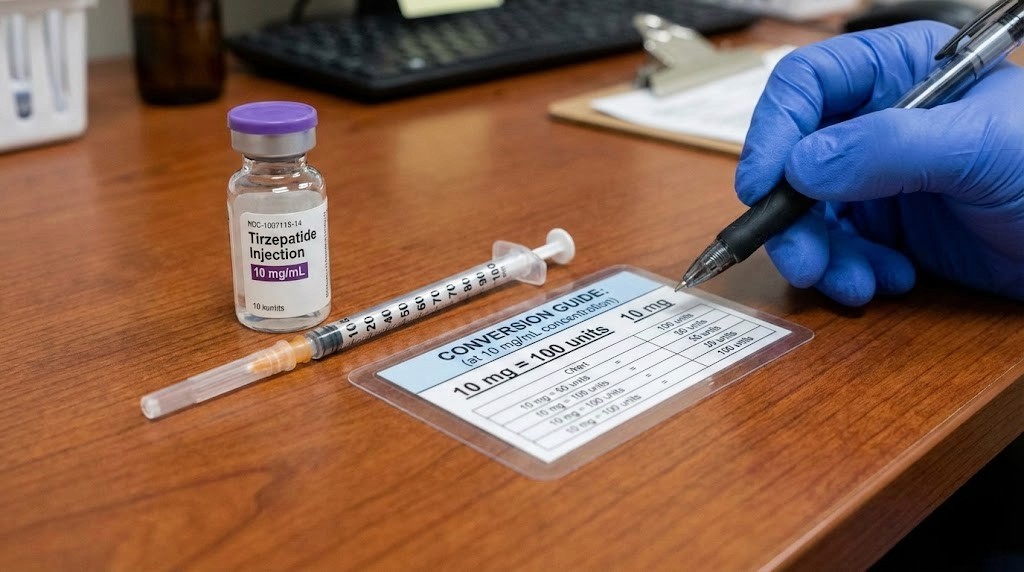 How many units is 10 mg of tirzepatide