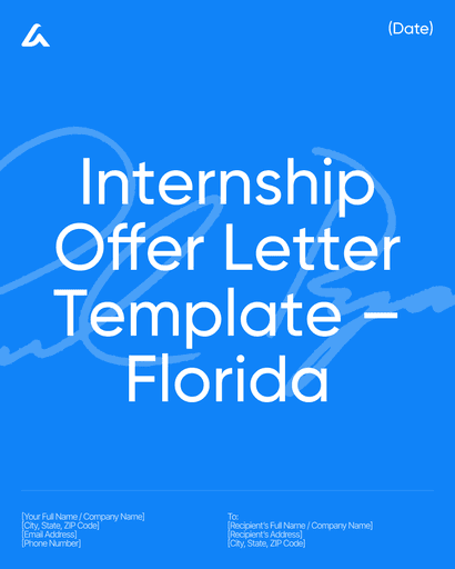 Internship Offer Letter Template – Florida