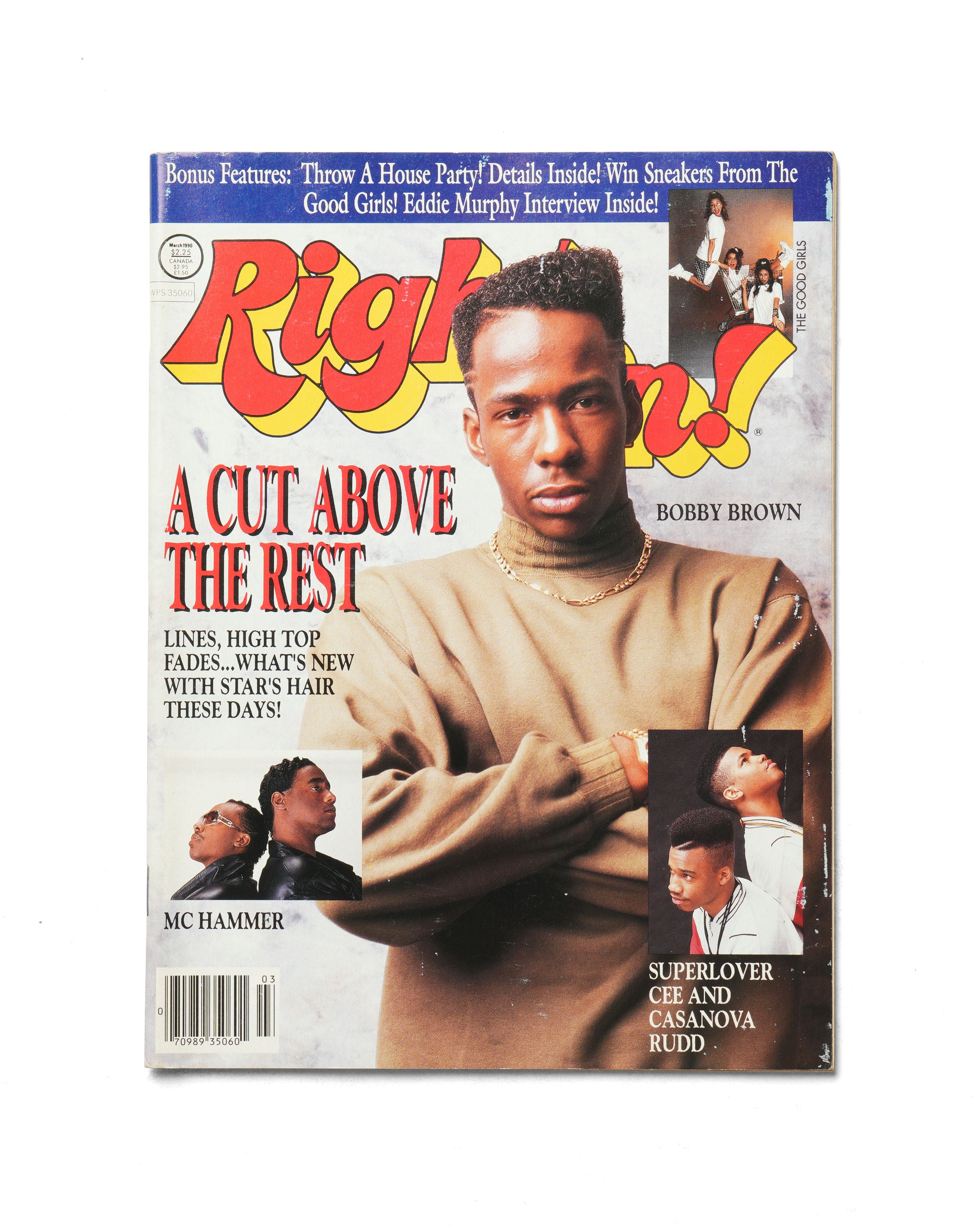 Right On - March 1990 - Front Cover