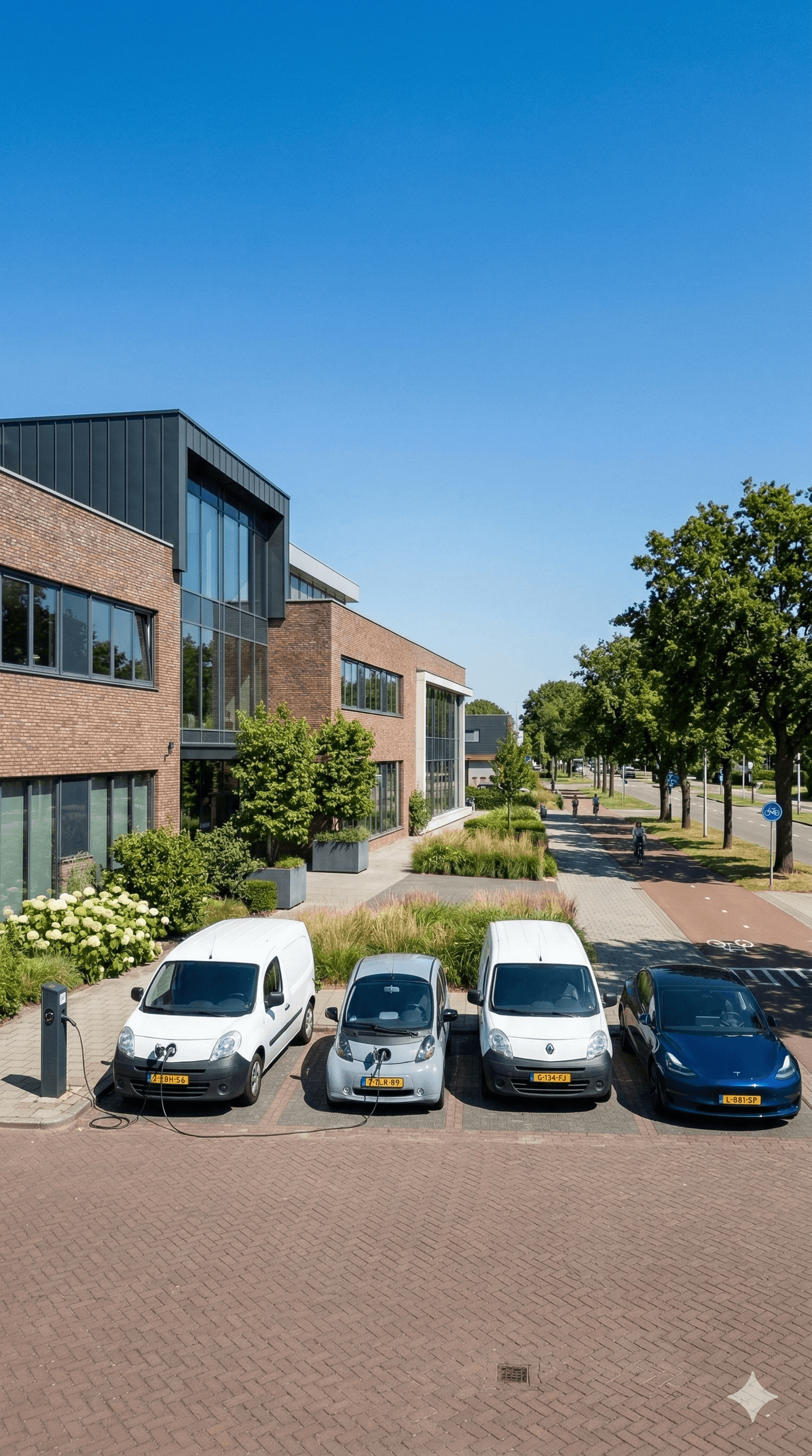 bedrijfsbusjes en auto's elektrisch laden