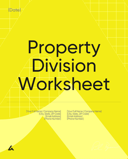 Property Division Worksheet