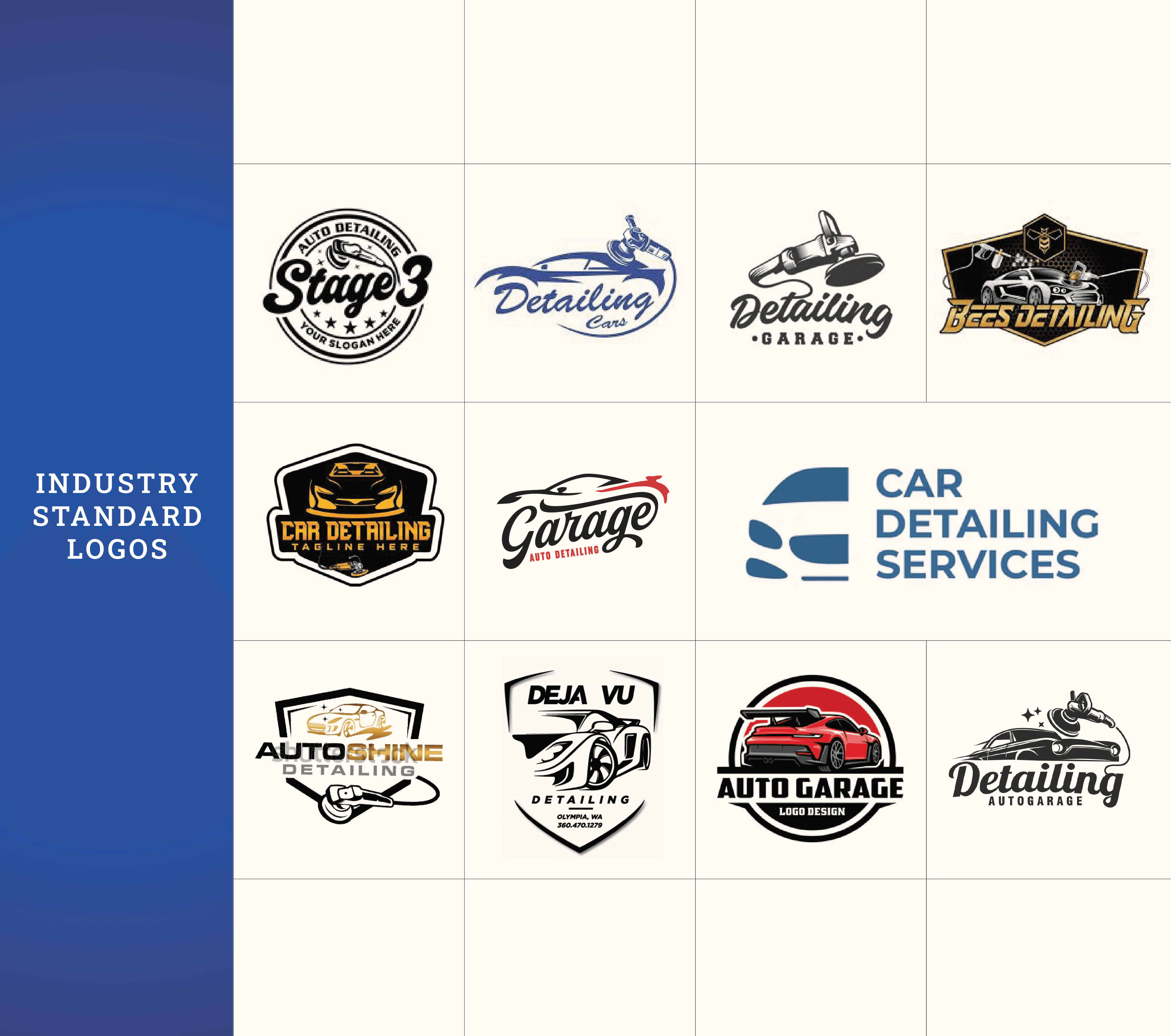 Fitz Auto Detailing Industry Logo Examples