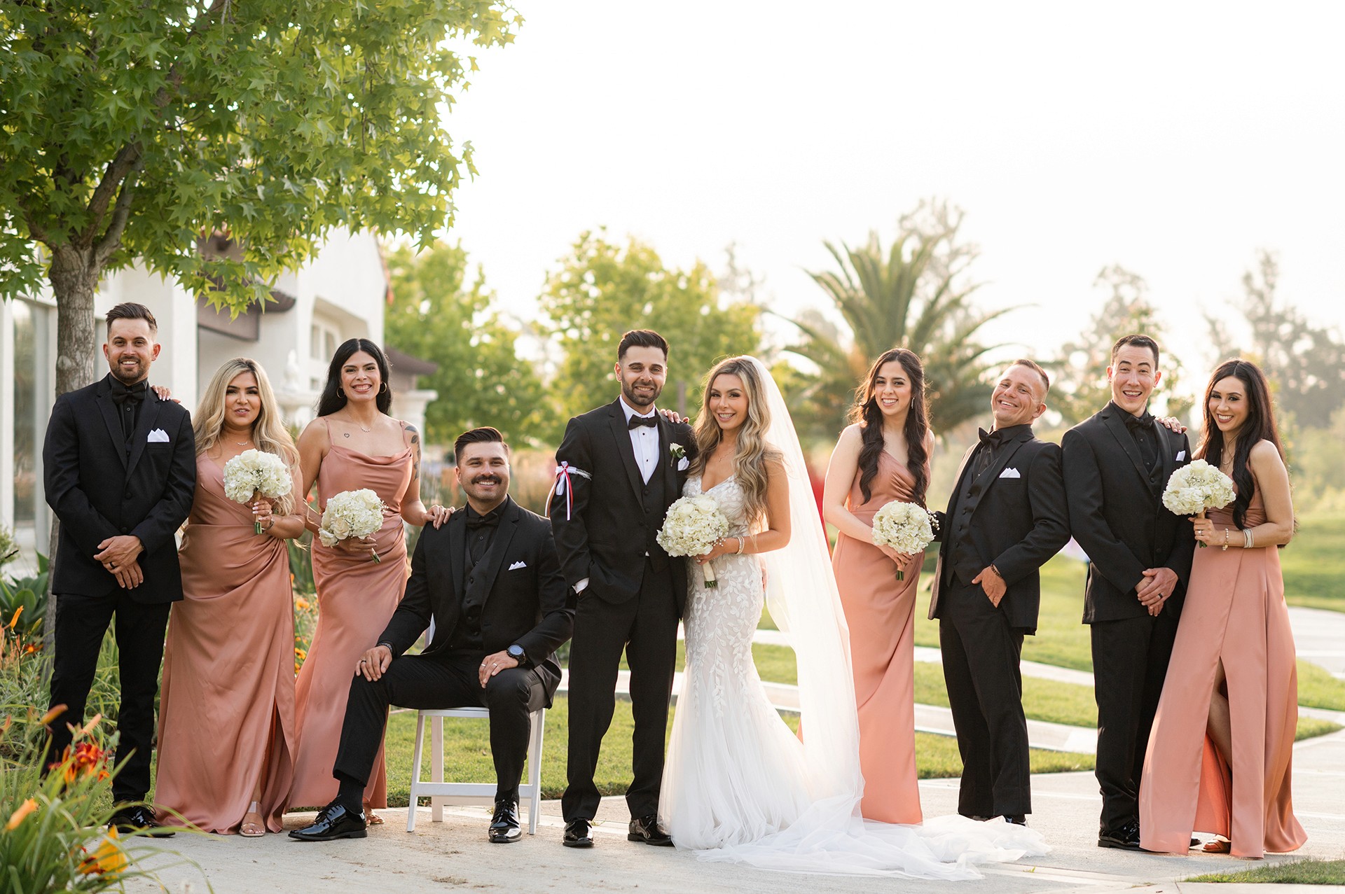 rainy day wedding bride and groom fillmore, CA