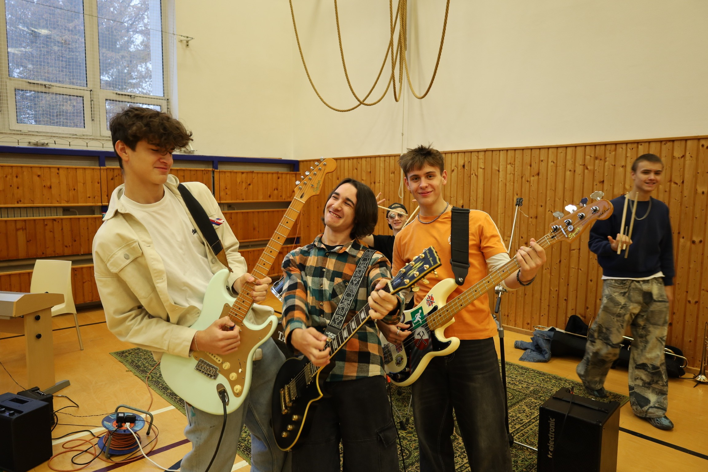 a woman wearing headphone