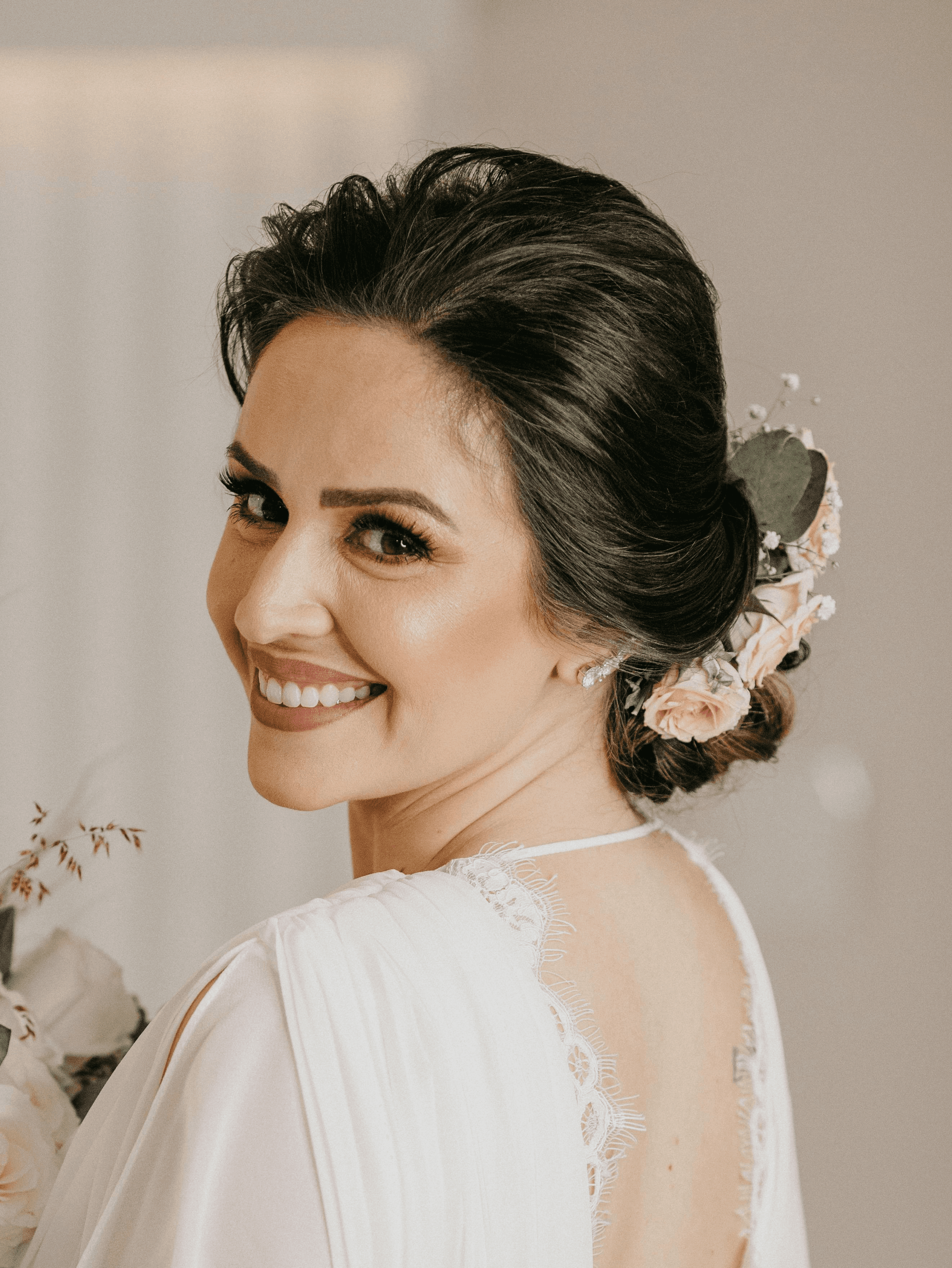 woman in white wedding dress standing at daytime