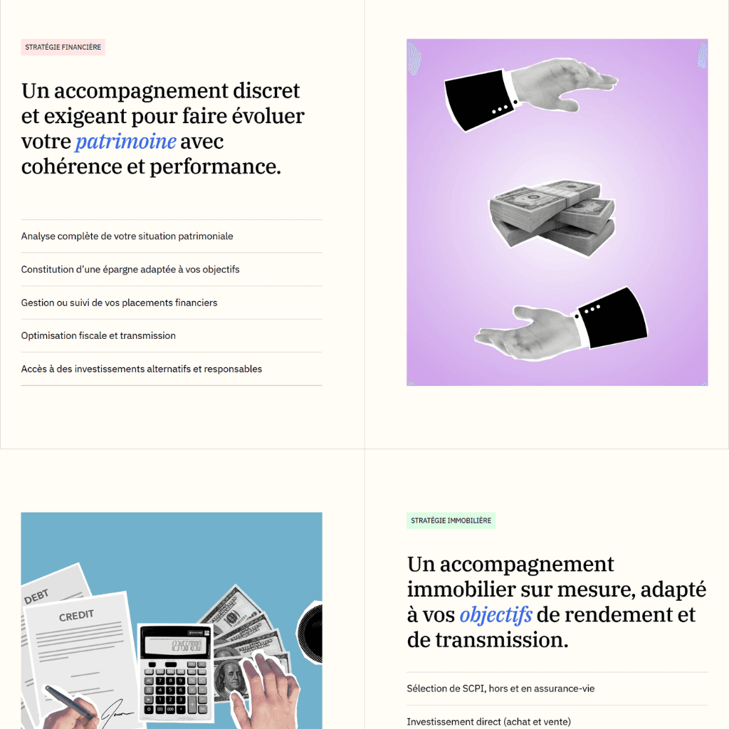 Patrimo – site vitrine pour un cabinet de gestion de patrimoine