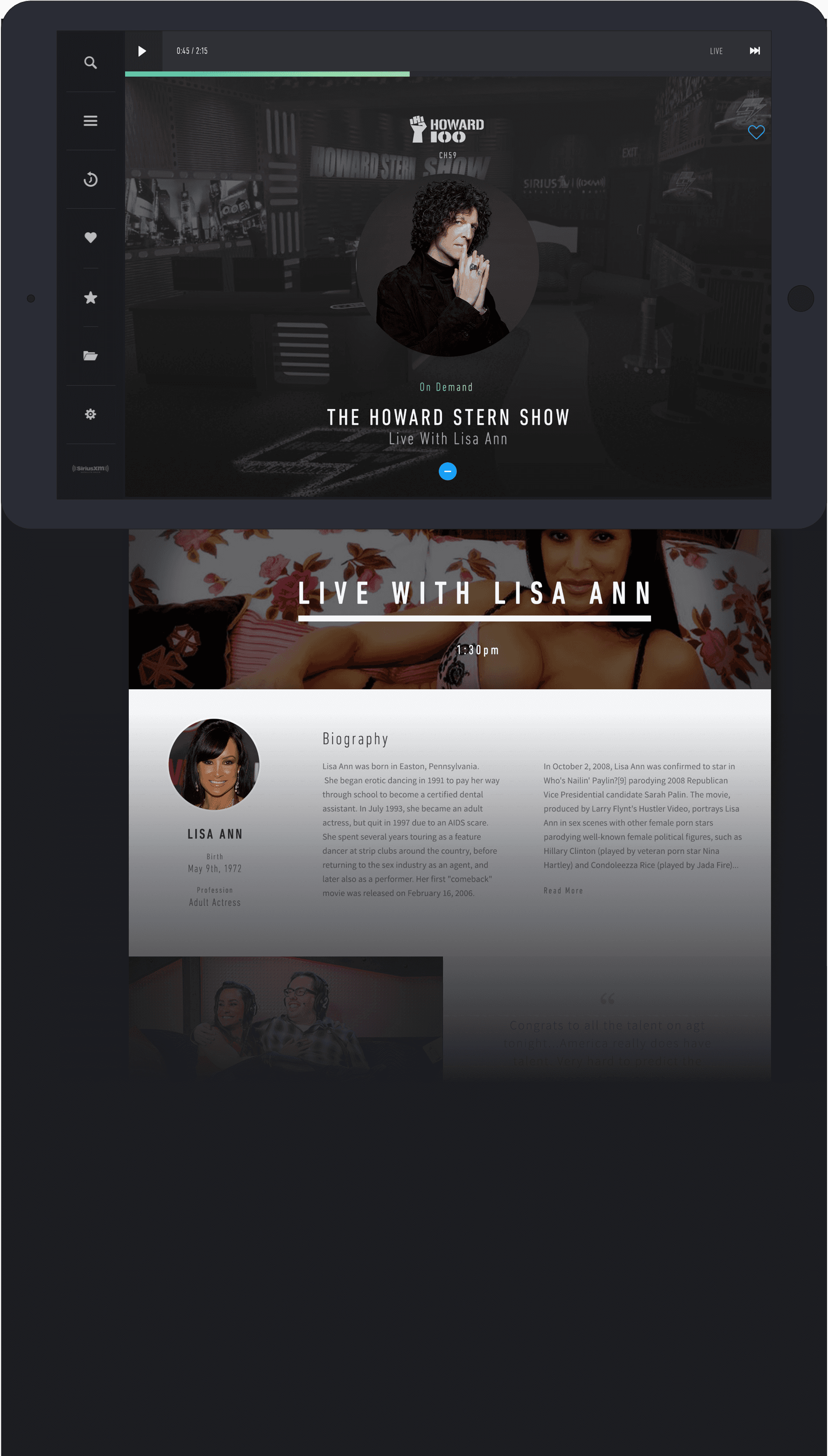 SiriusXM project artifact 10