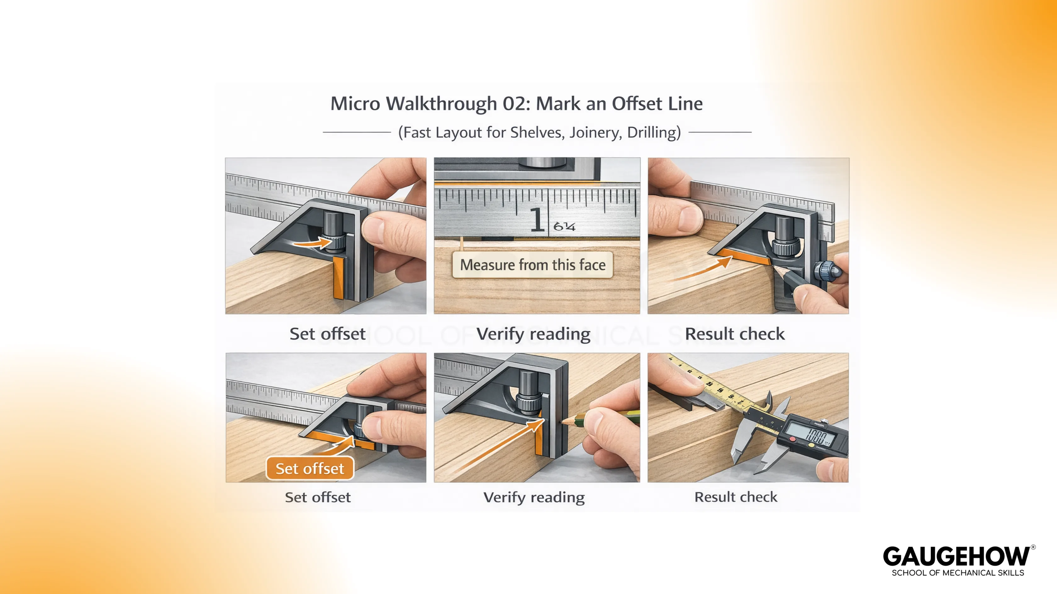 Combination square flip test for squareness