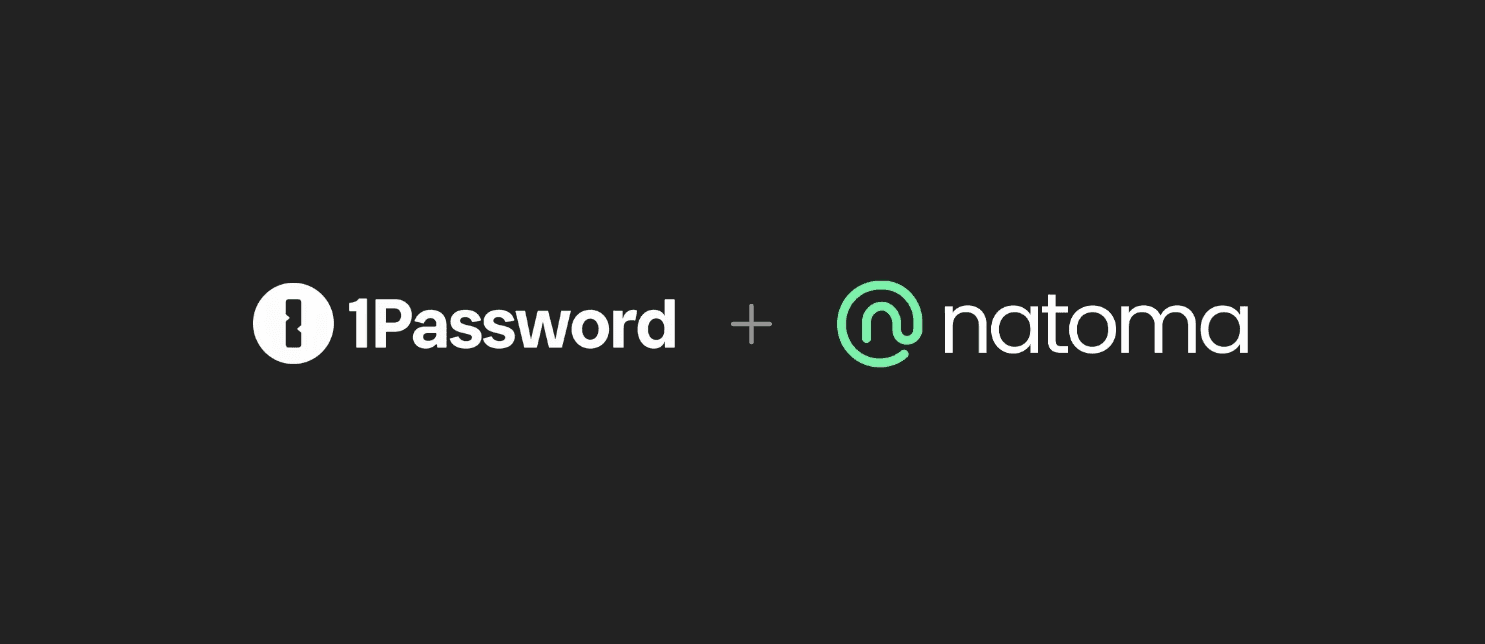 1Password + Natoma logos