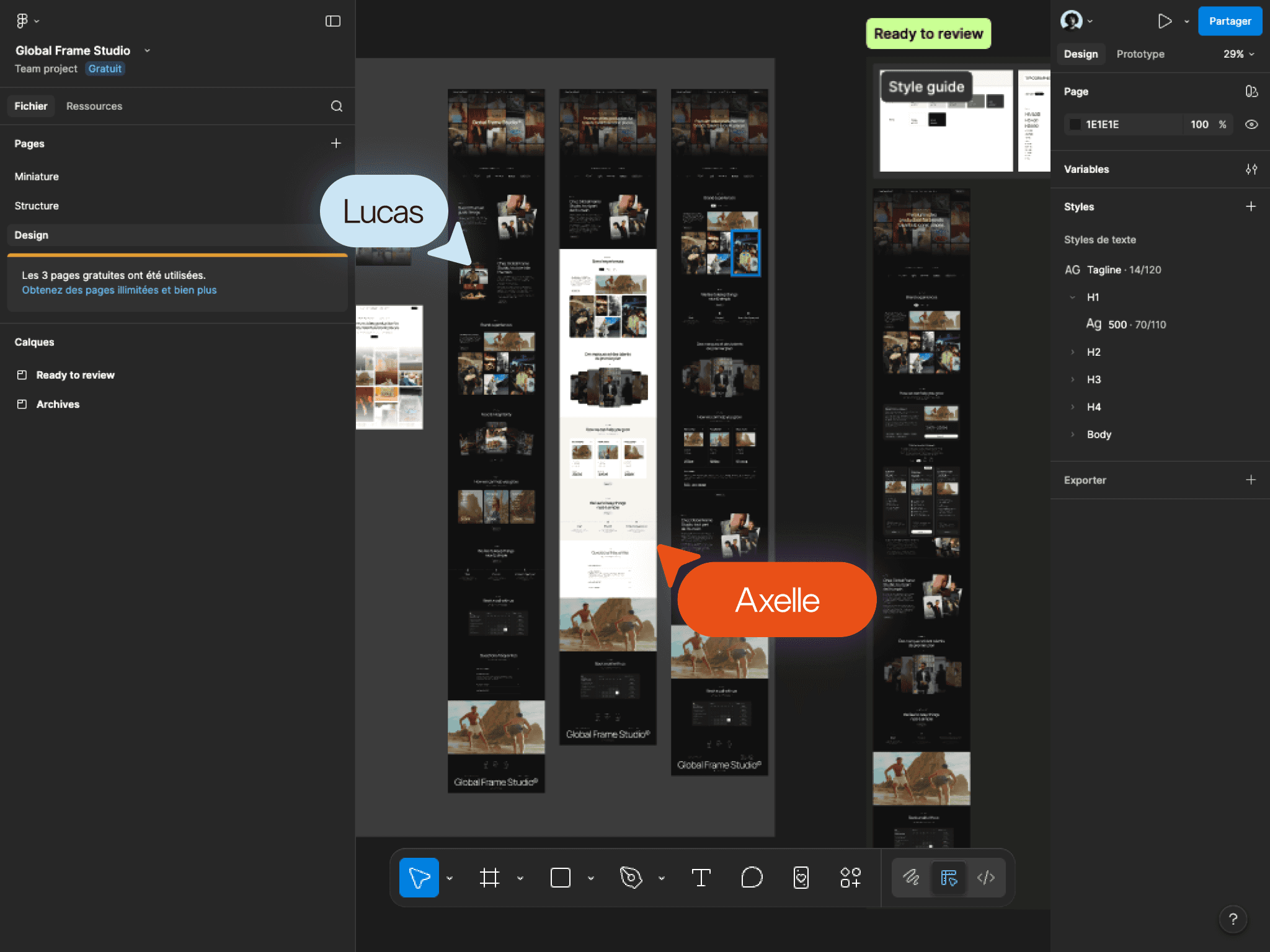 A project in the Figma editor