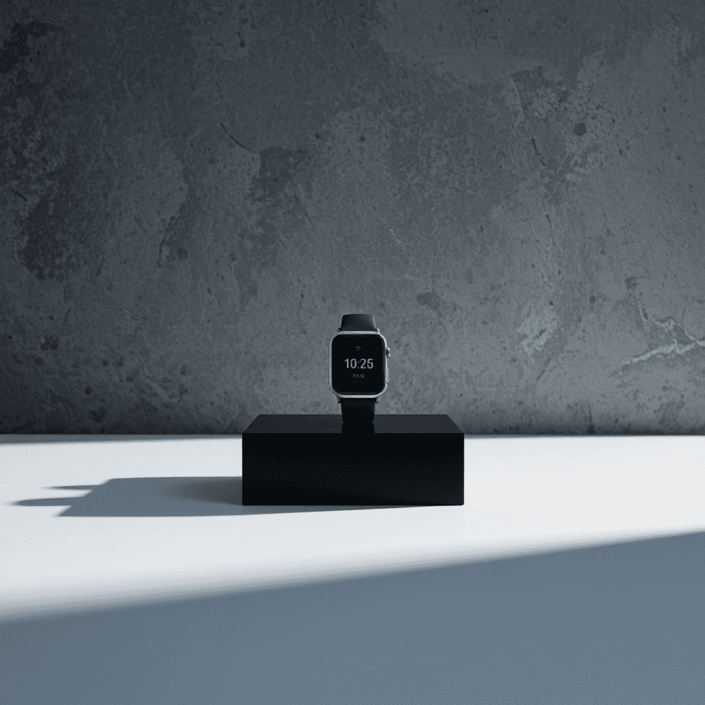 product photography of a wearable fitness tracker