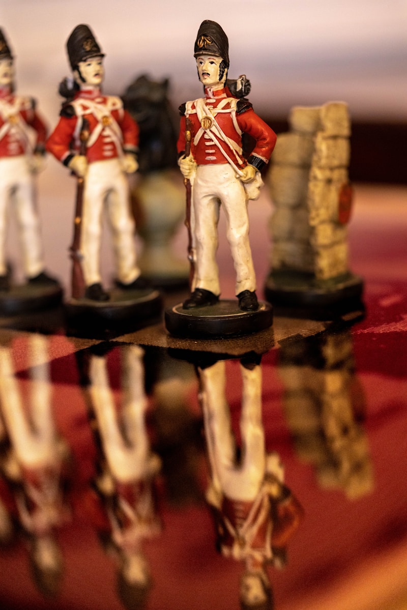 Painted crimson miniature