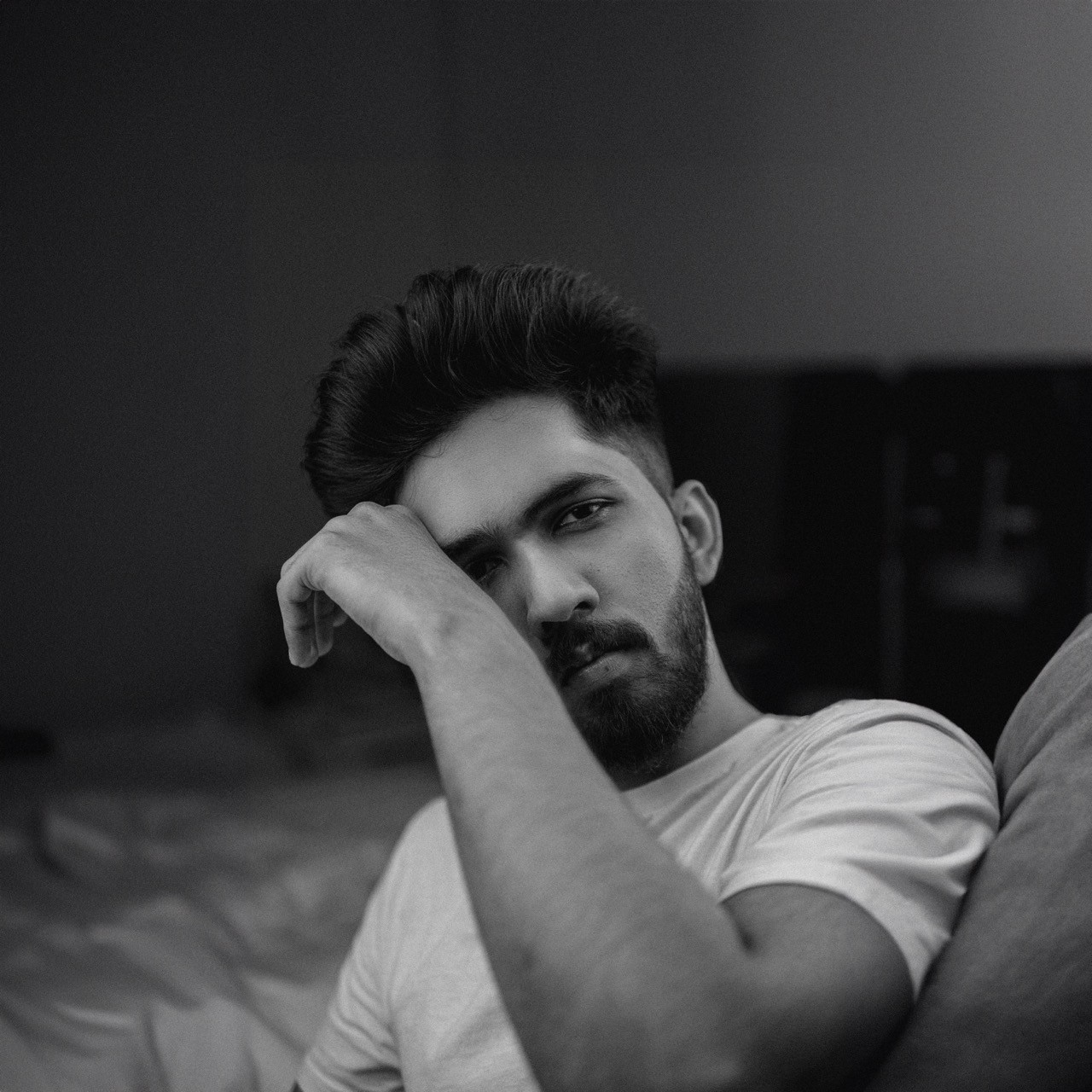 Photographer holding camera