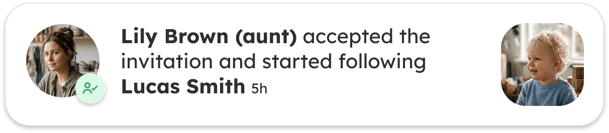 Notification of an accepted follower invitation