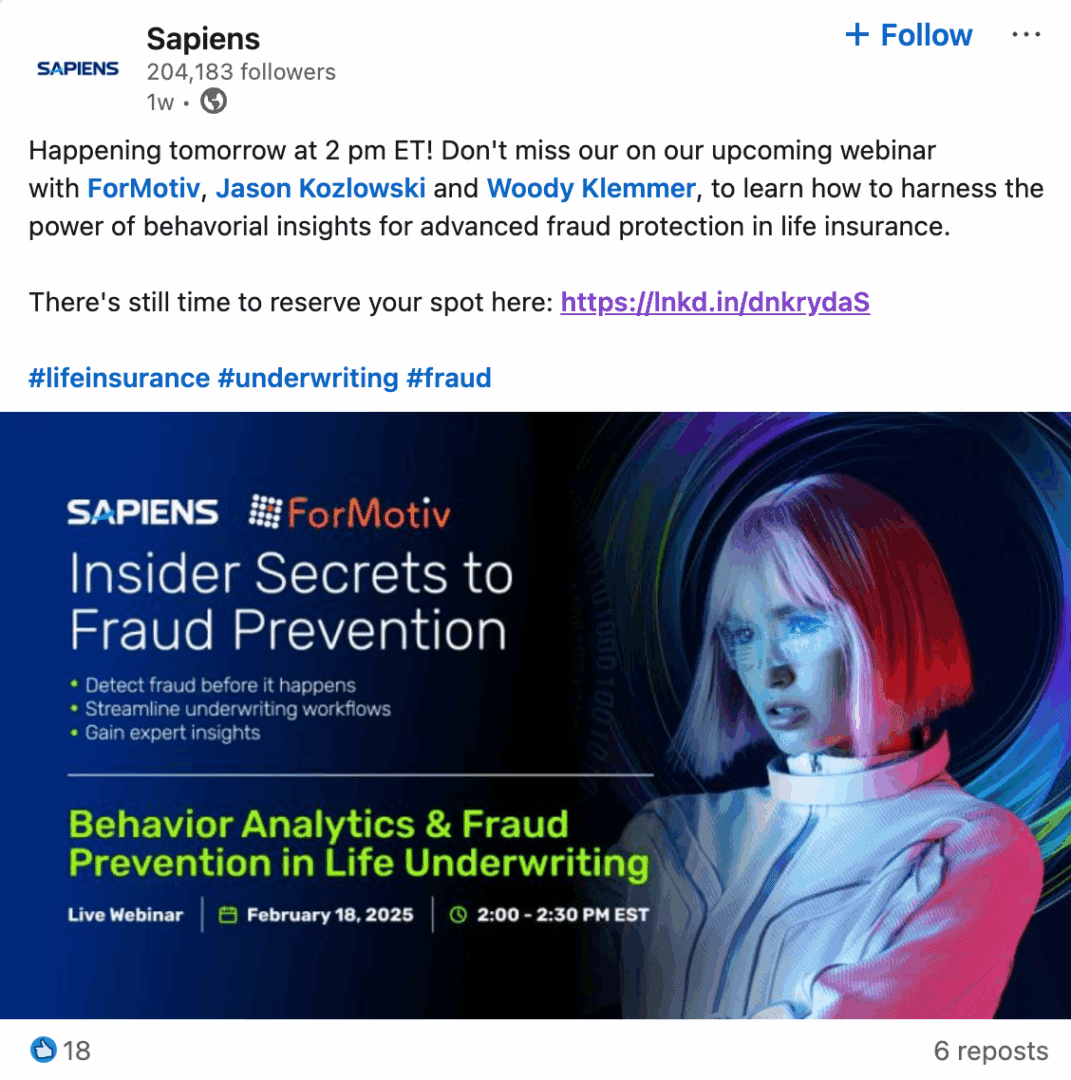 Marketing Spotlight: Sapiens lead generation