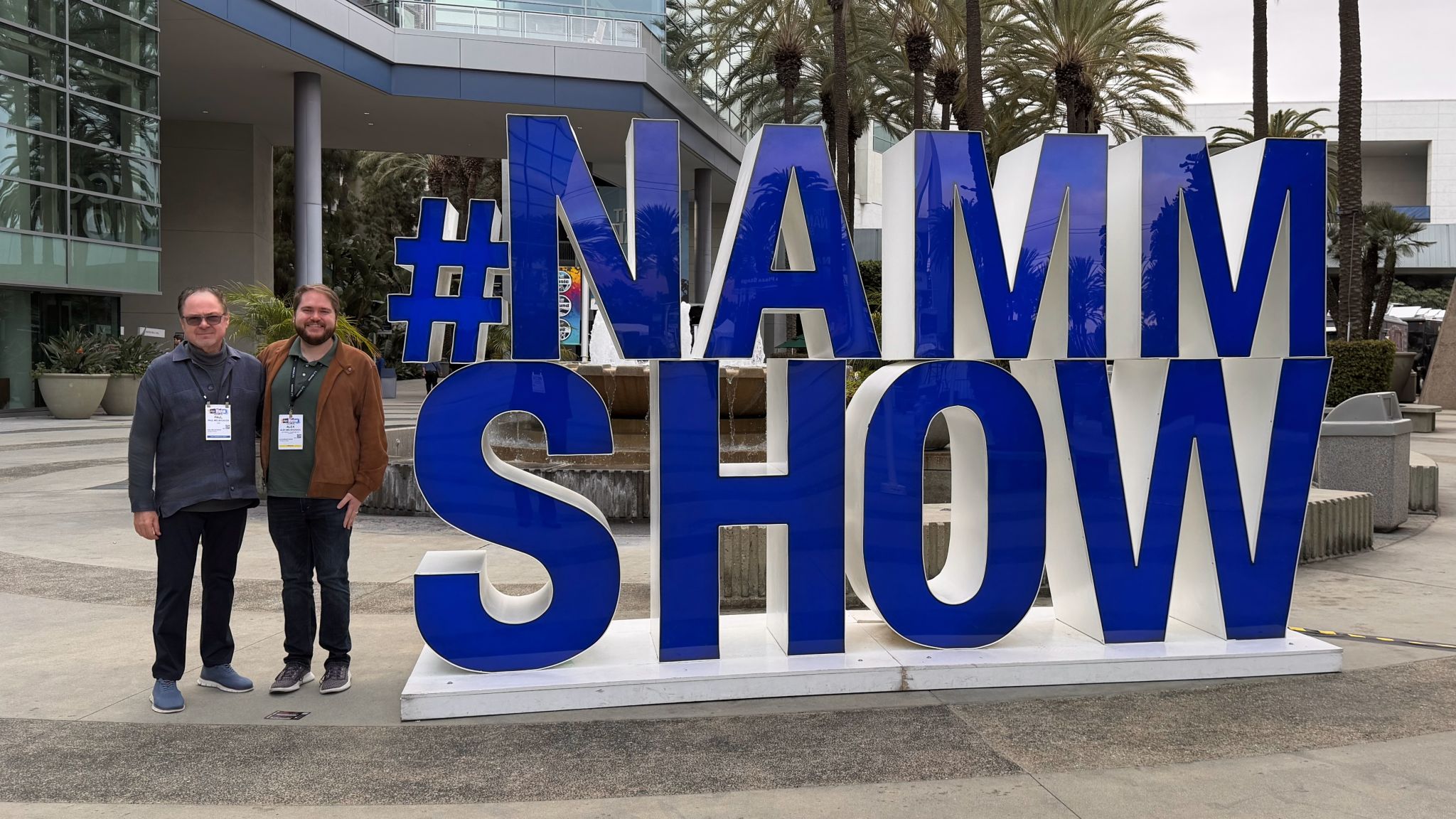 Paul & Alex Melnychuck at #NAMM Show Sign