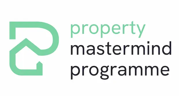 Property Mastermind Programme - Logo with stylized "P" icon and text on beige background