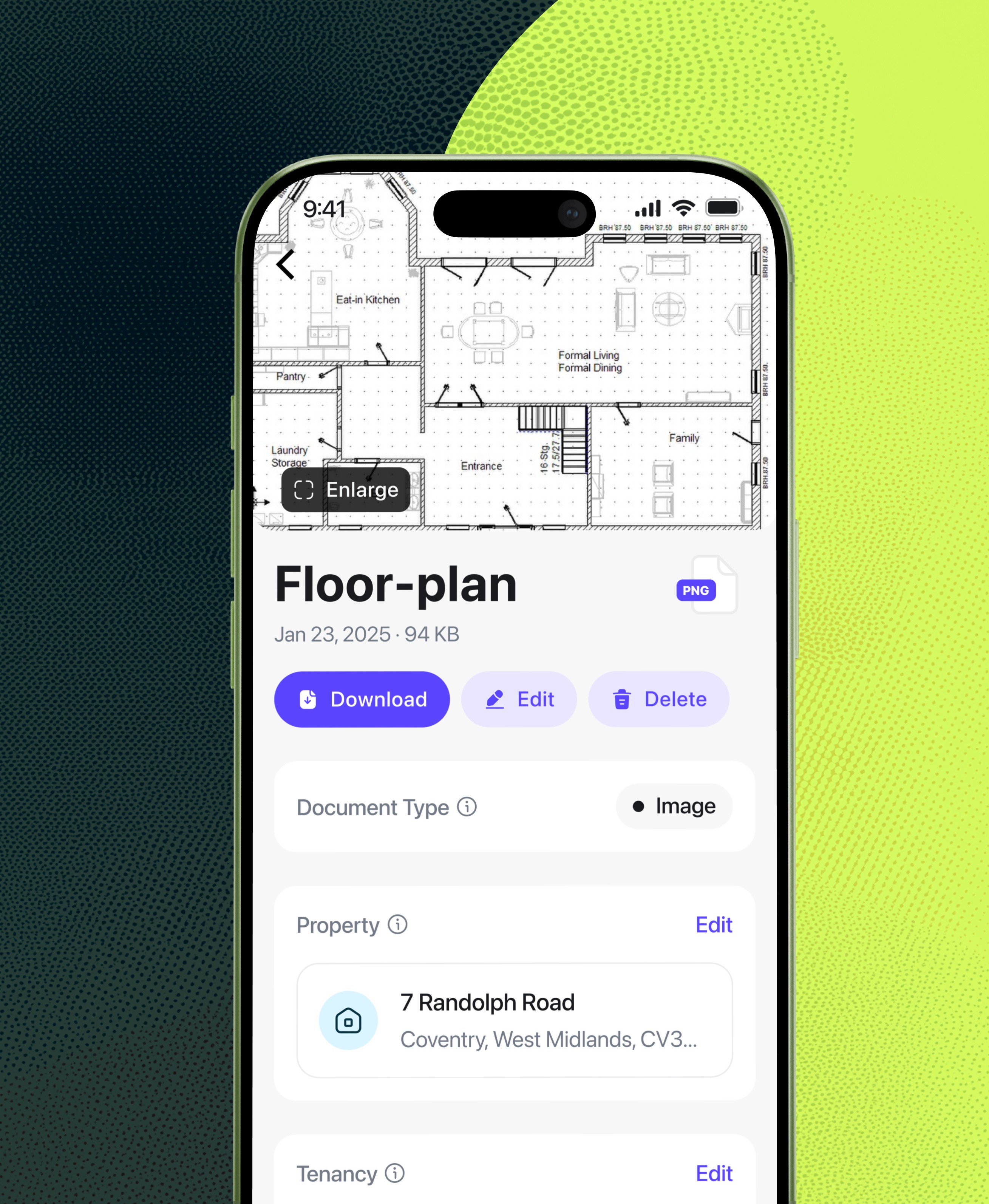 August landlord document management app showing property certificates and tenancy agreements for UK landlords