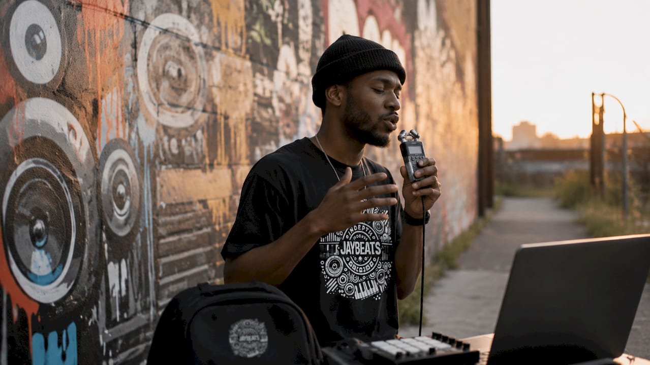 rapper recording