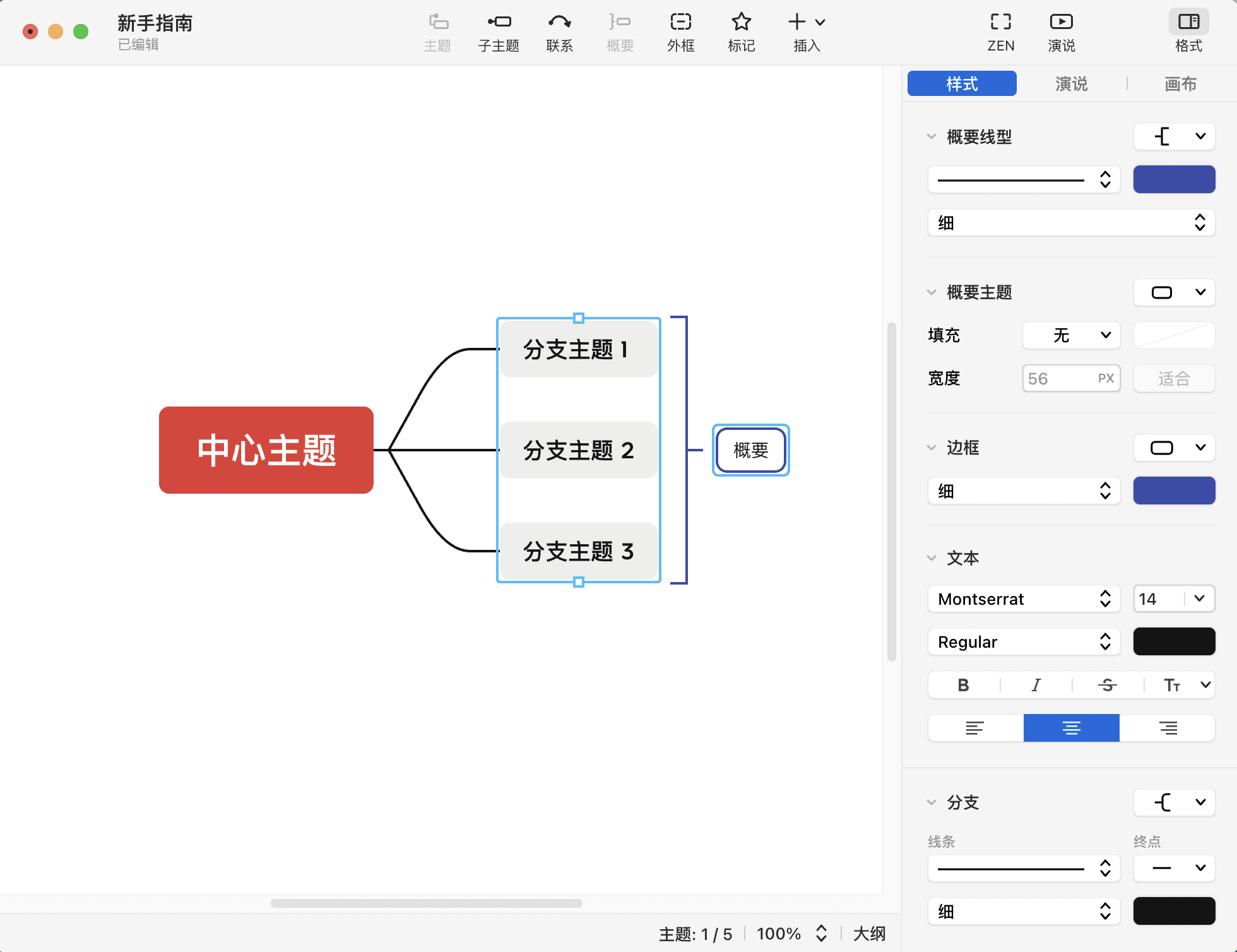 思维导图概要示例