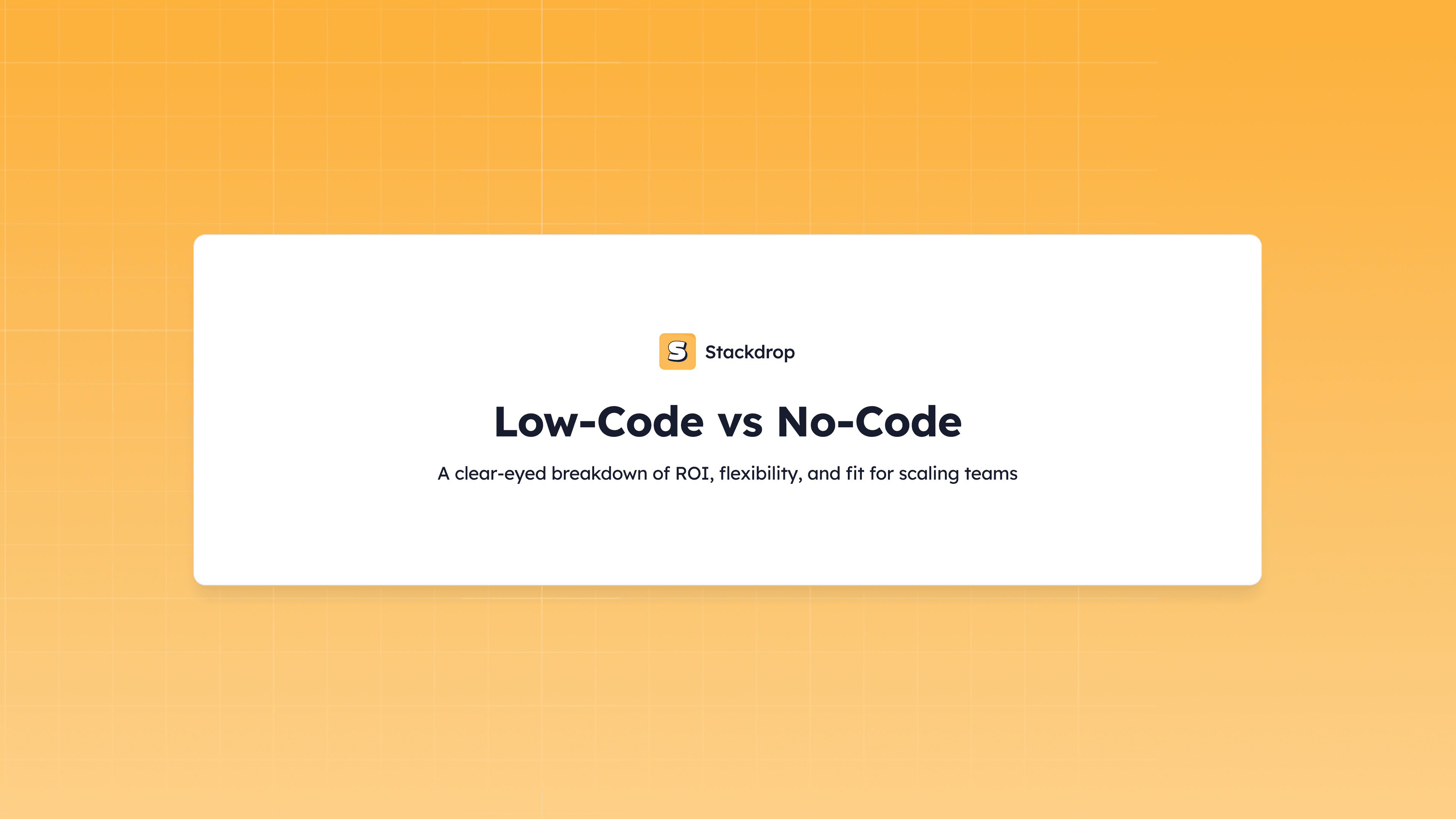 Screenshot of a Stackdrop blog cover titled “Editor.js for Retool” with subtitle “A native block-style editor that outputs clean, structured JSON” on an orange gradient background.