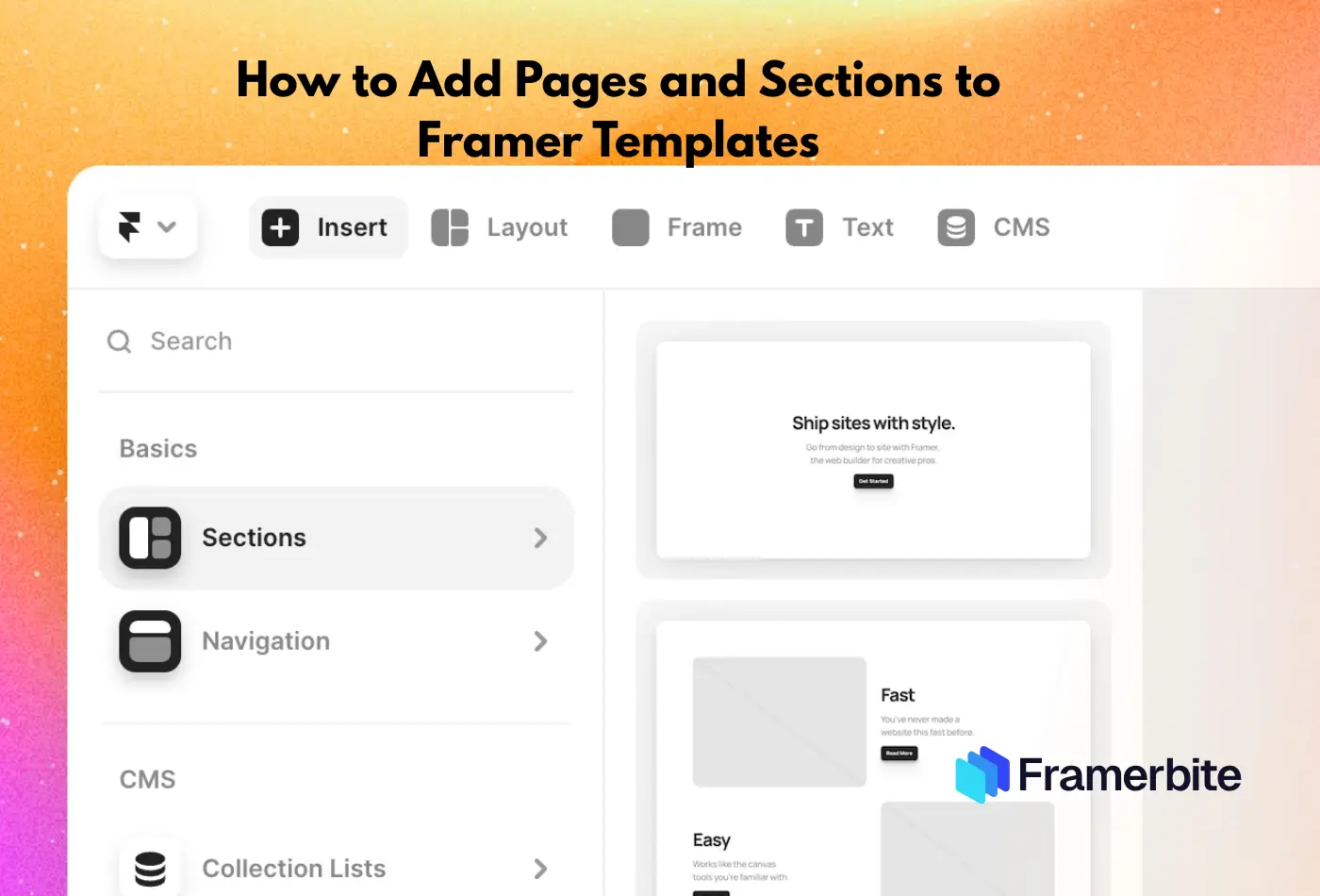 How to Add Pages and Sections