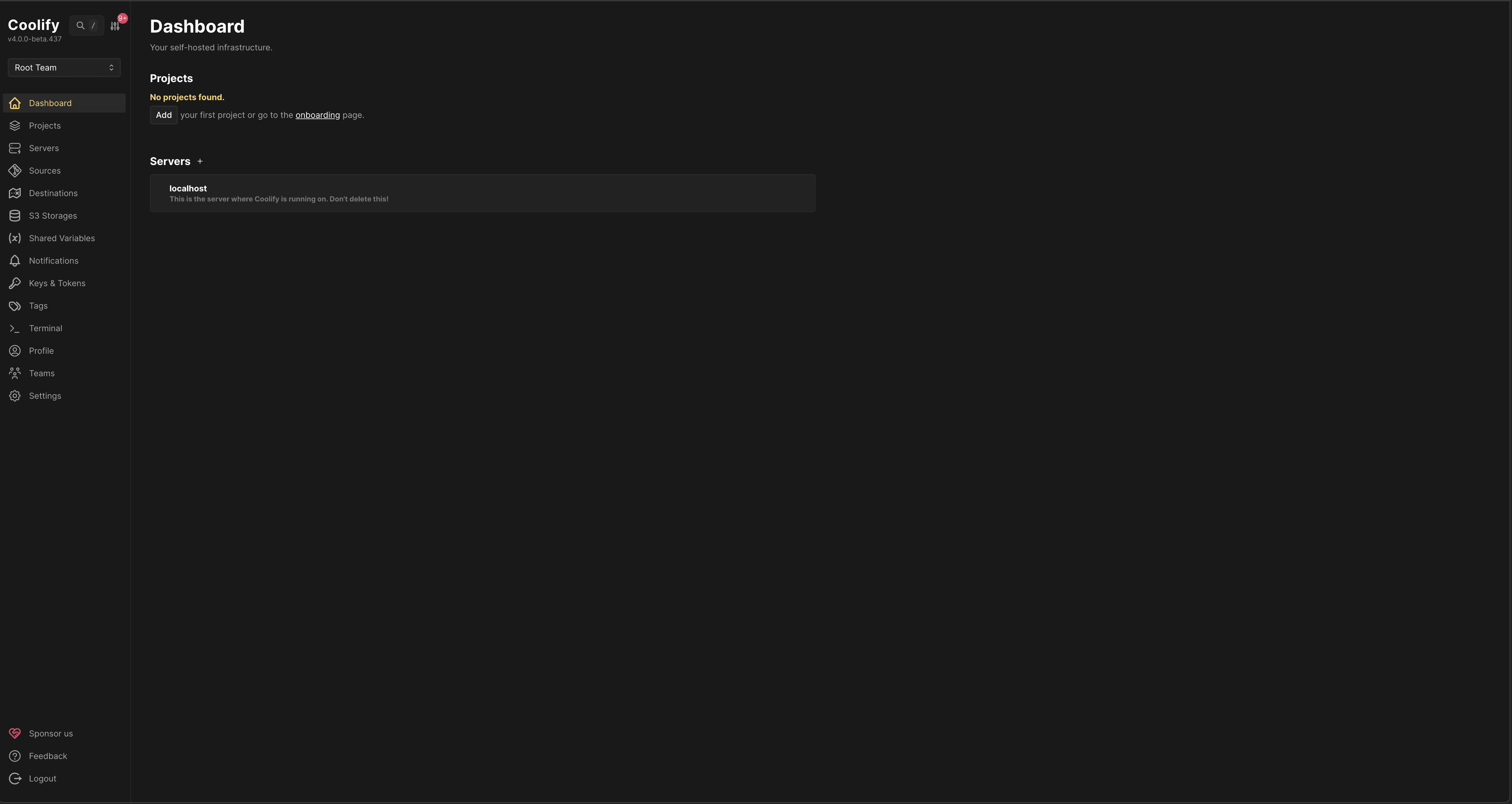 Coolify product screenshot
