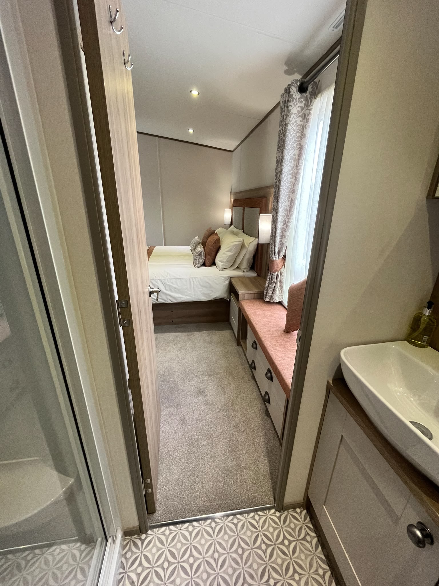 A look from the ensuite into the master bedroom at Sidlaws rest 