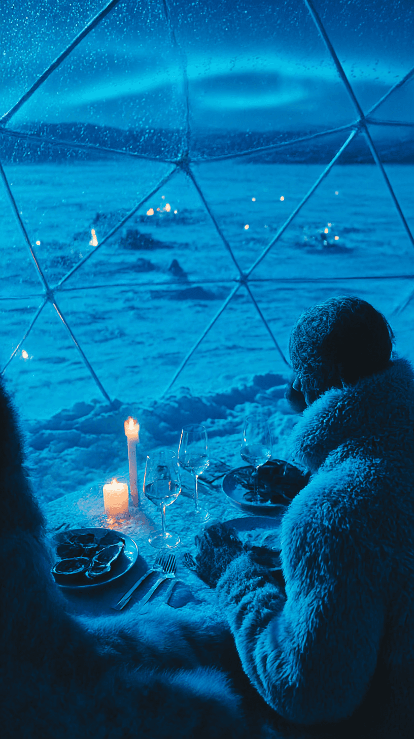 Polarlichter Urlaub im Schnee