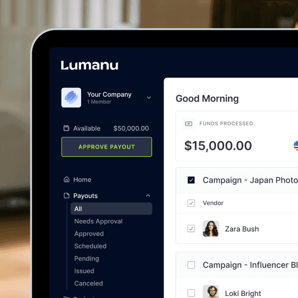 Onboard Lumanu as your one vendor