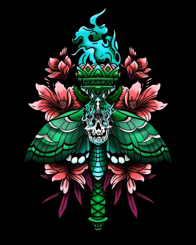 Moth To Flame Illustration