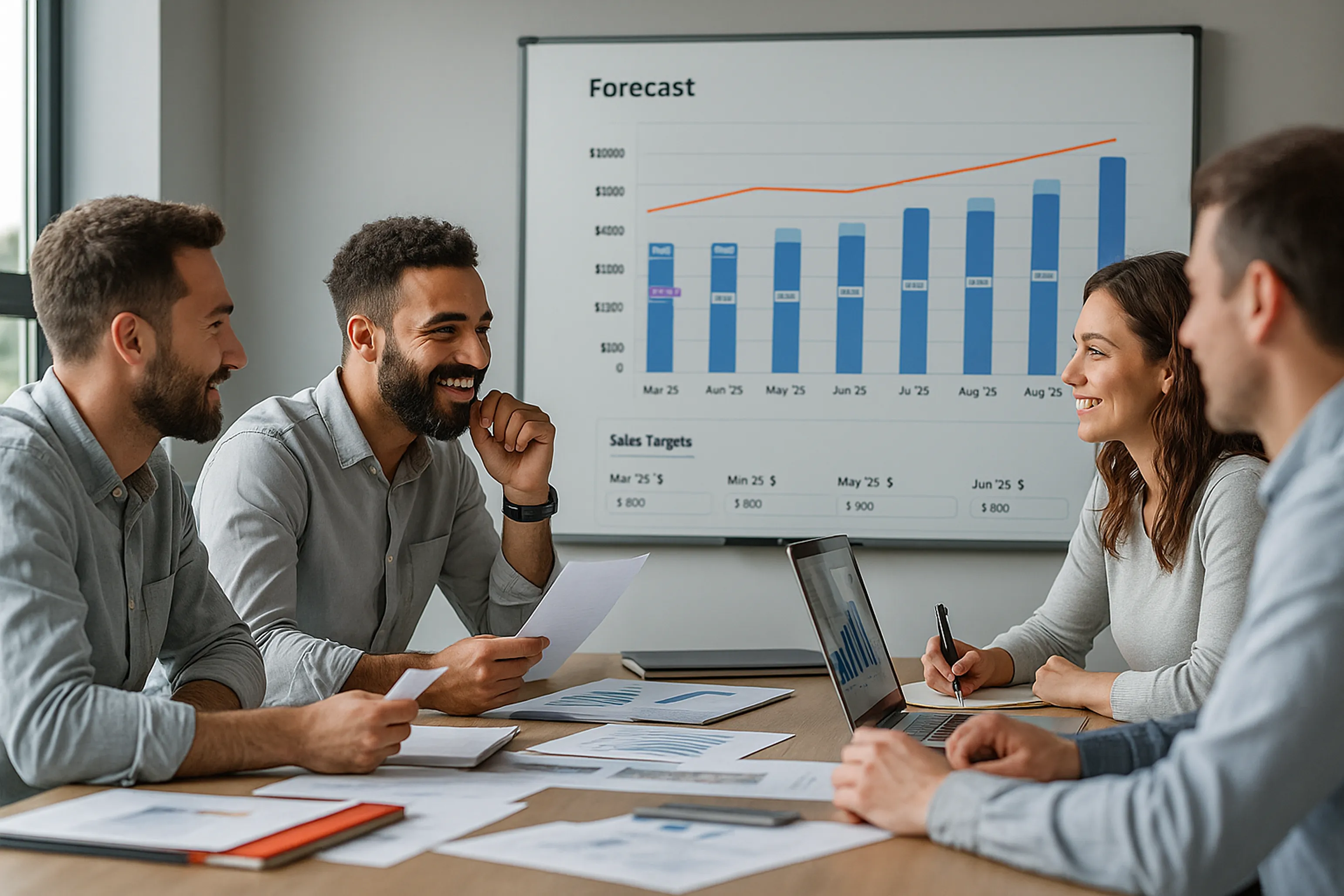 Sales forecast chart