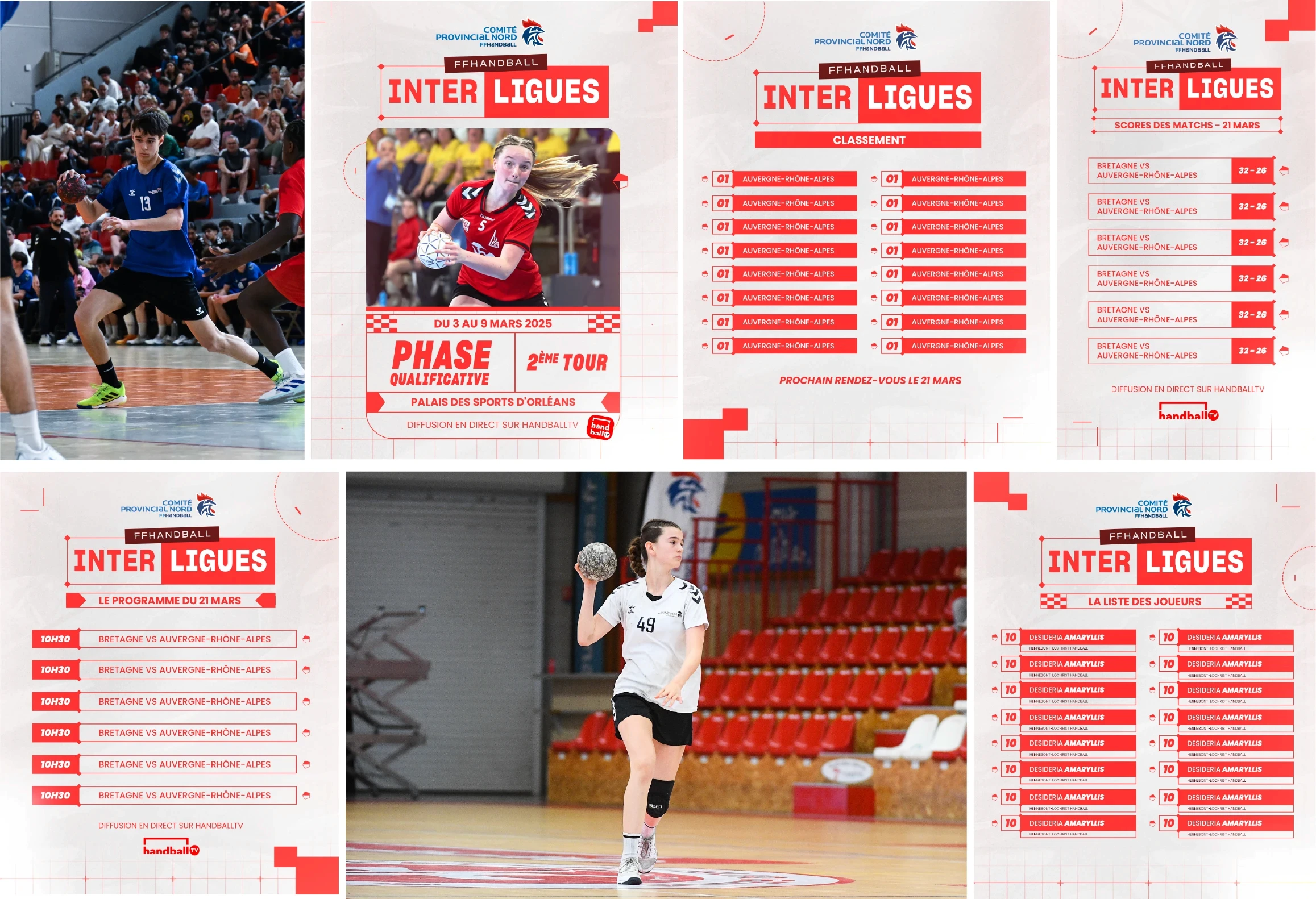 Application de la charte des compétitions détection ffhandball pour les interligues