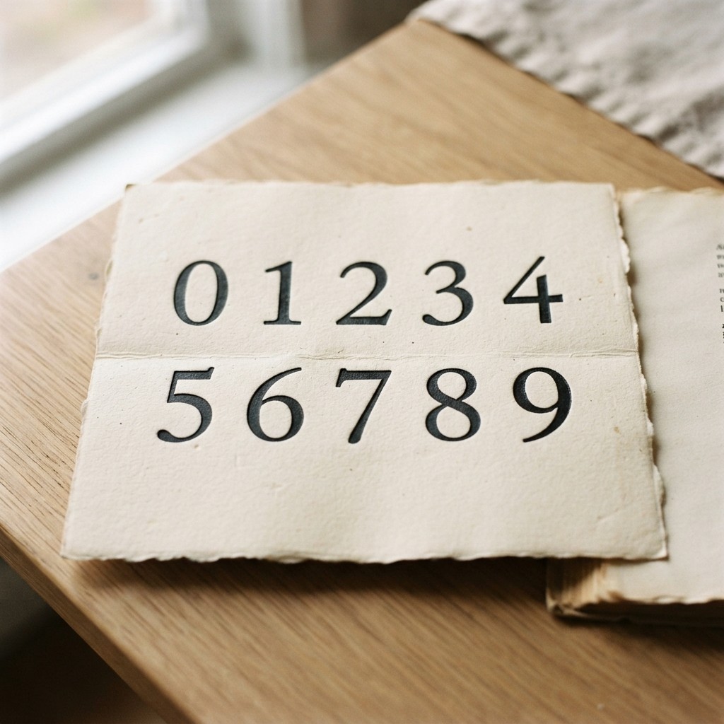 Hand-drawn numerals