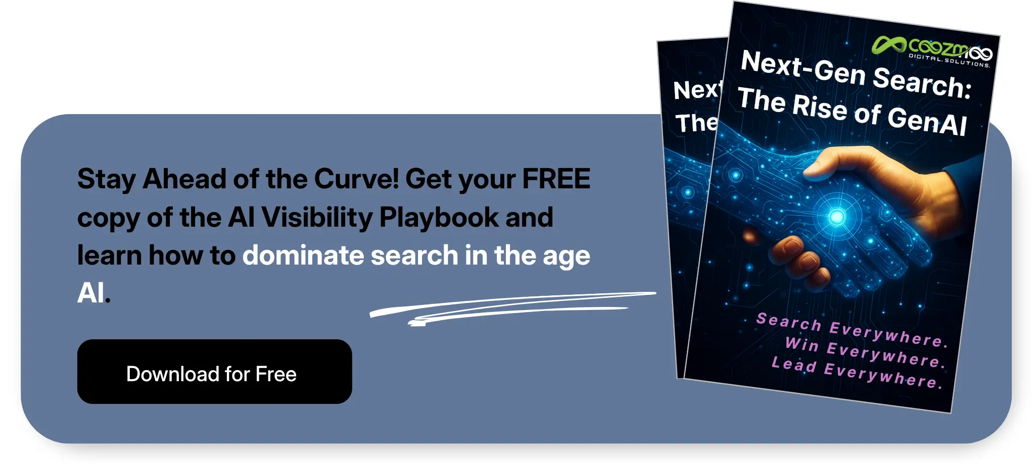 Call-to-action for free e-book guide on AI visibility