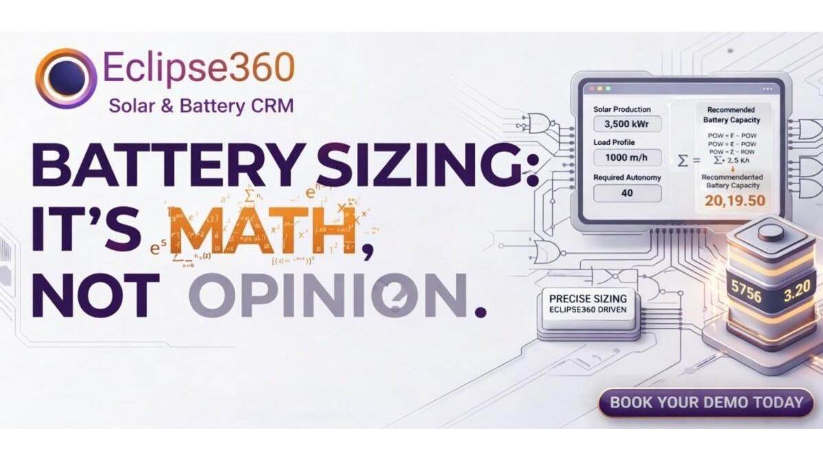 olar battery calculator for home in Australia showing data-driven battery sizing based on energy usage, solar generation, and storage requirements