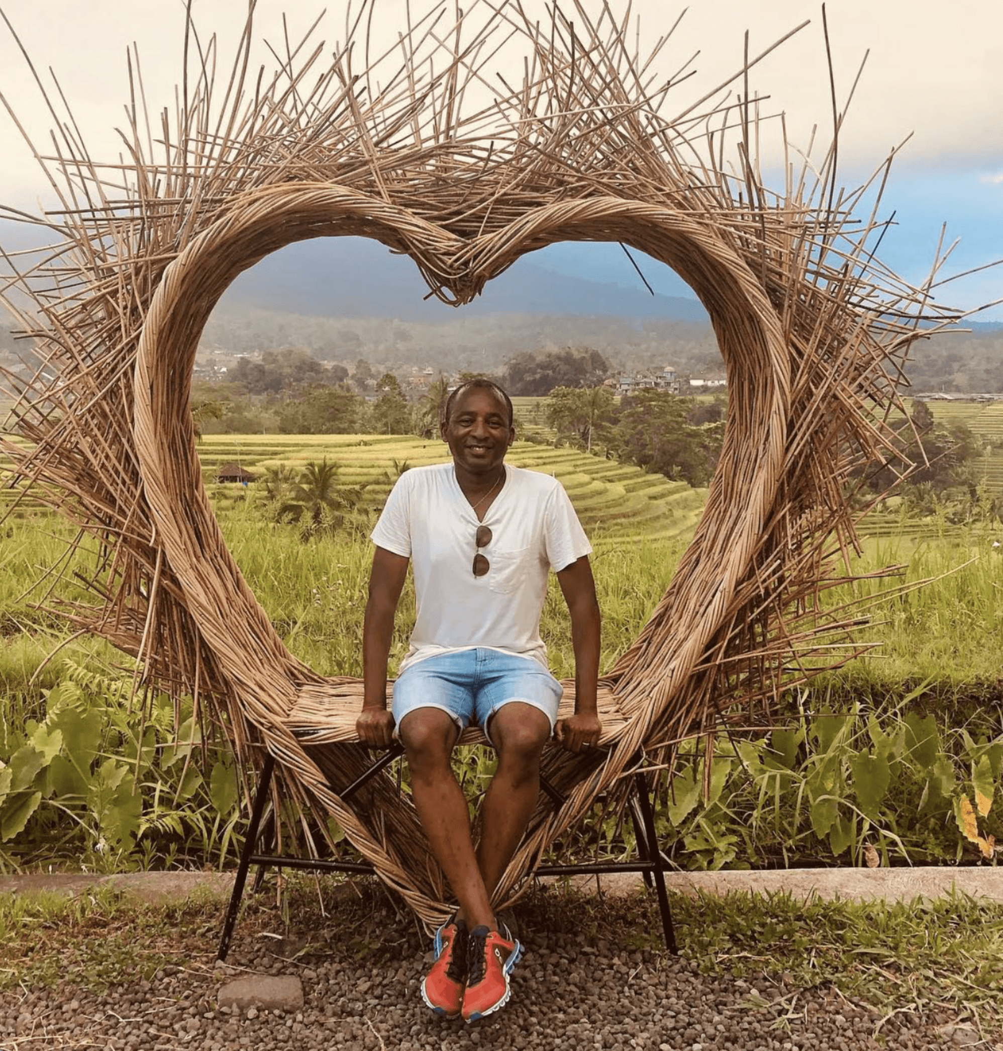 A calculator ontop a table
