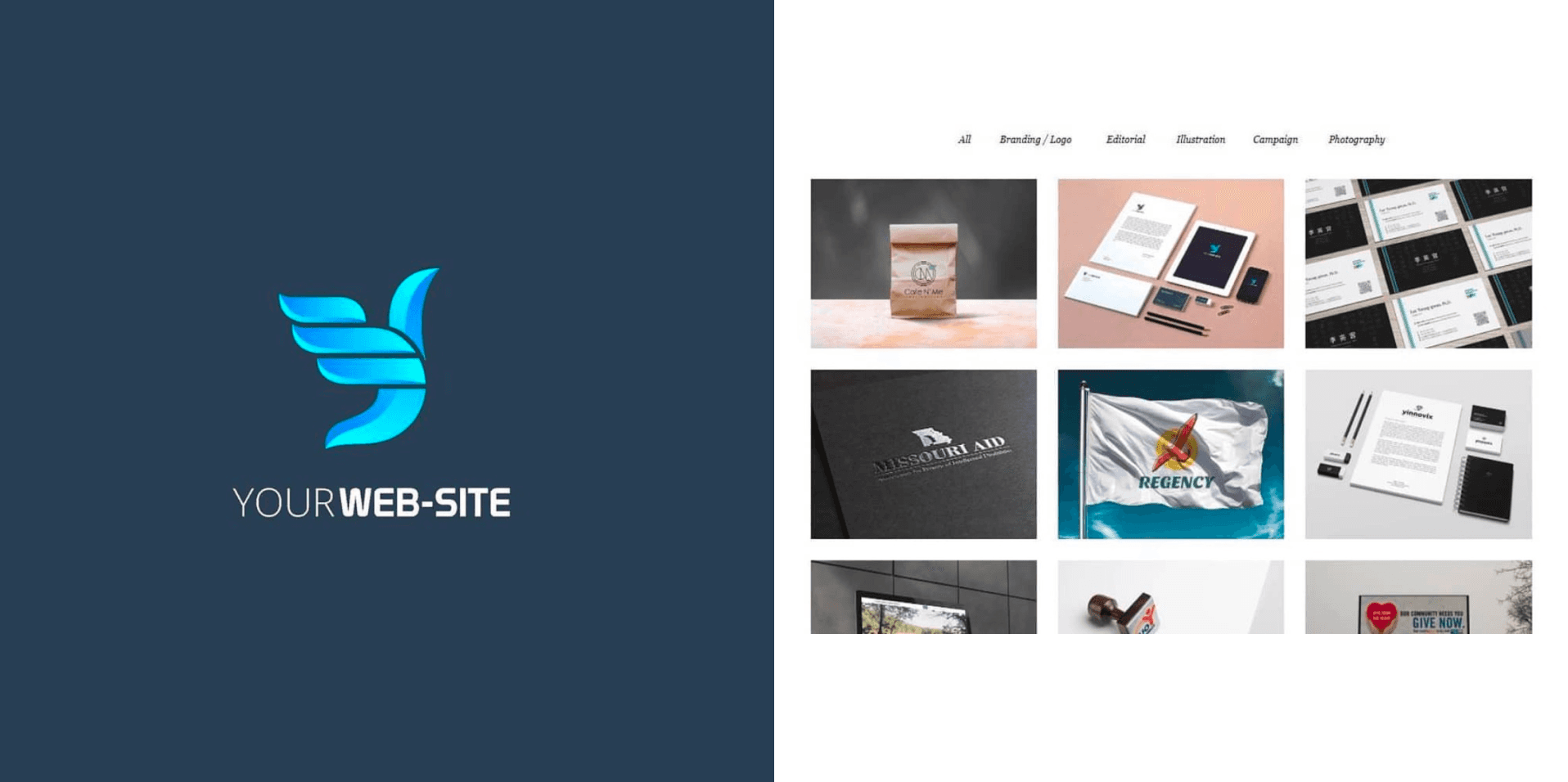 Website identity and portfolio design examples