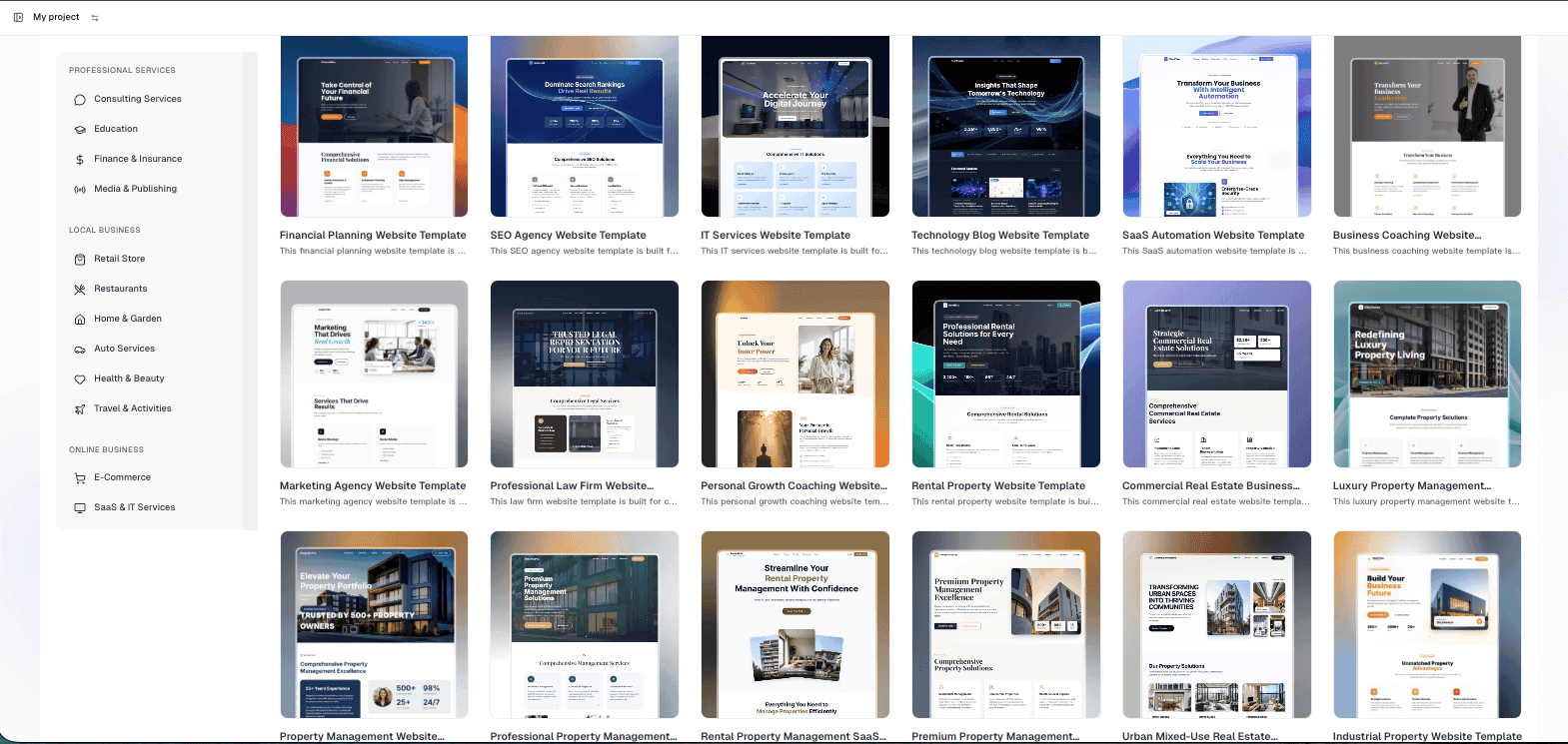 readdy ai templates